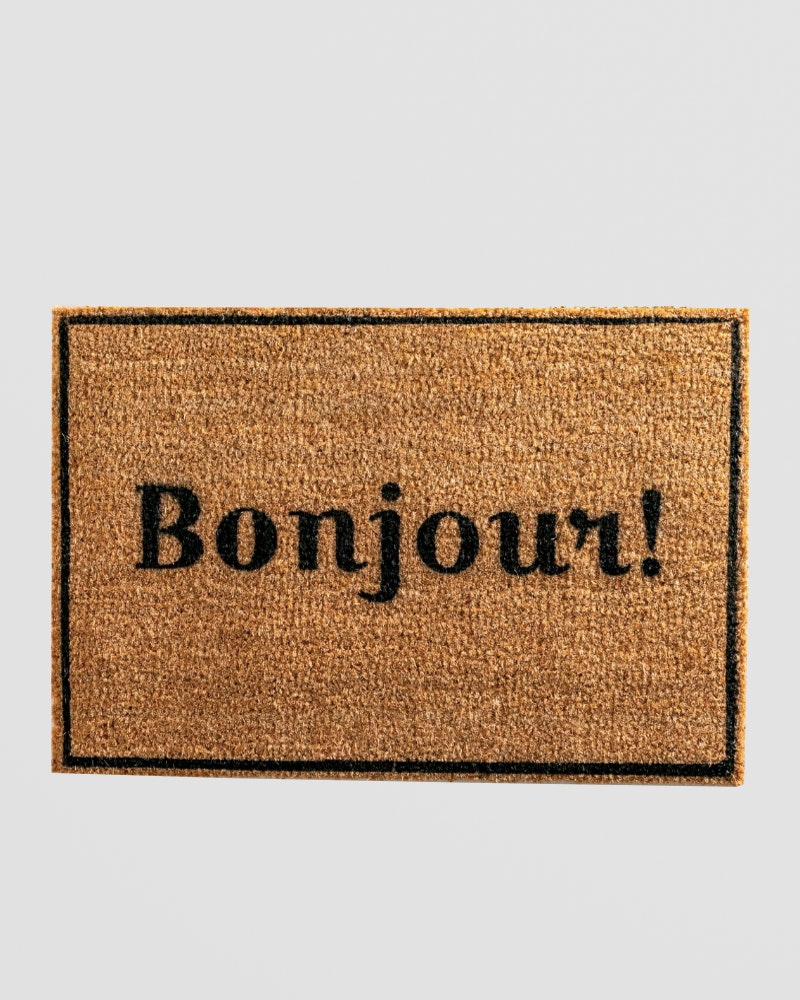 Artsy Doormats Bonjour Doormat With Border