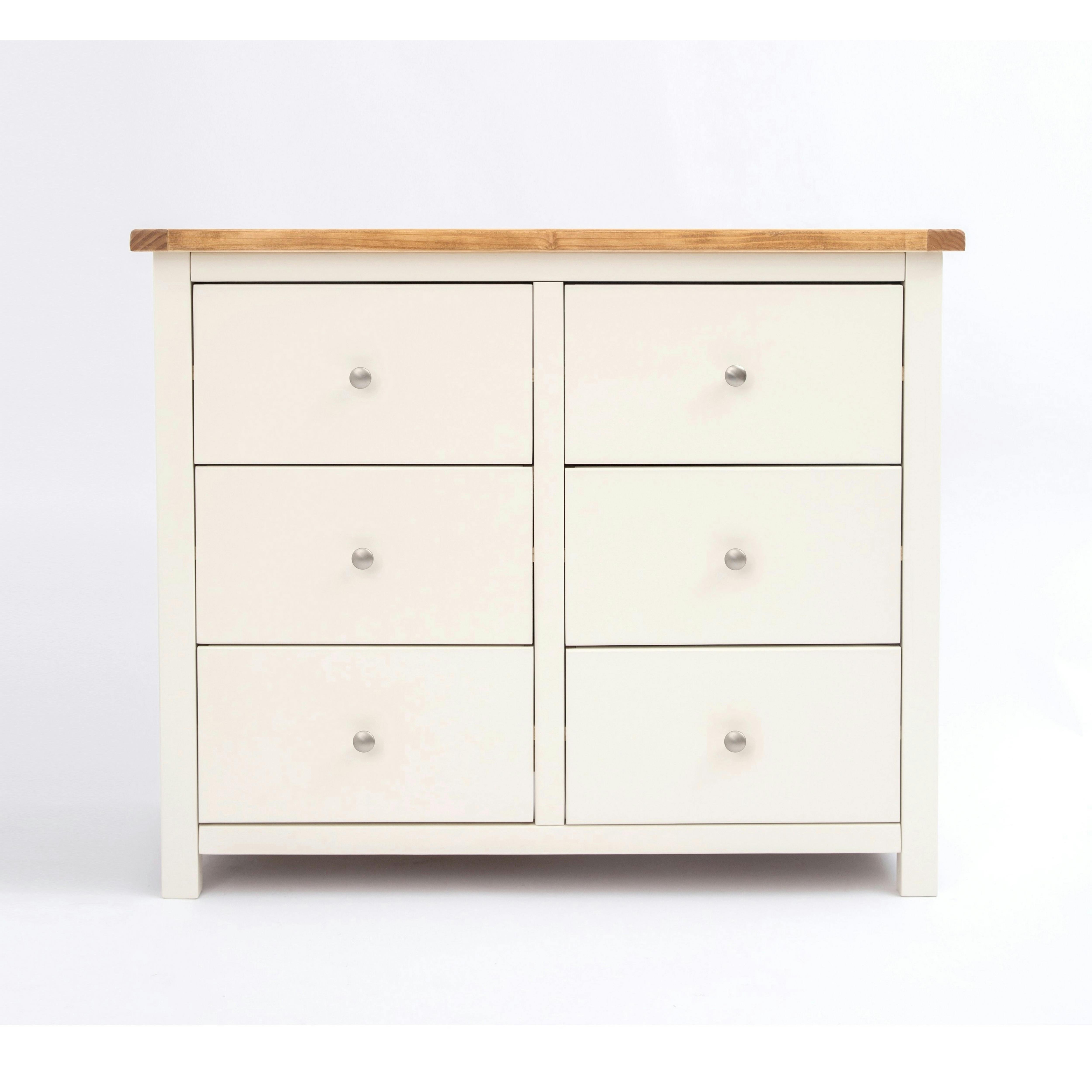Cabinet Bits White Maggiori 6 Drawer Chest Of Drawers Chrome Knob - Off