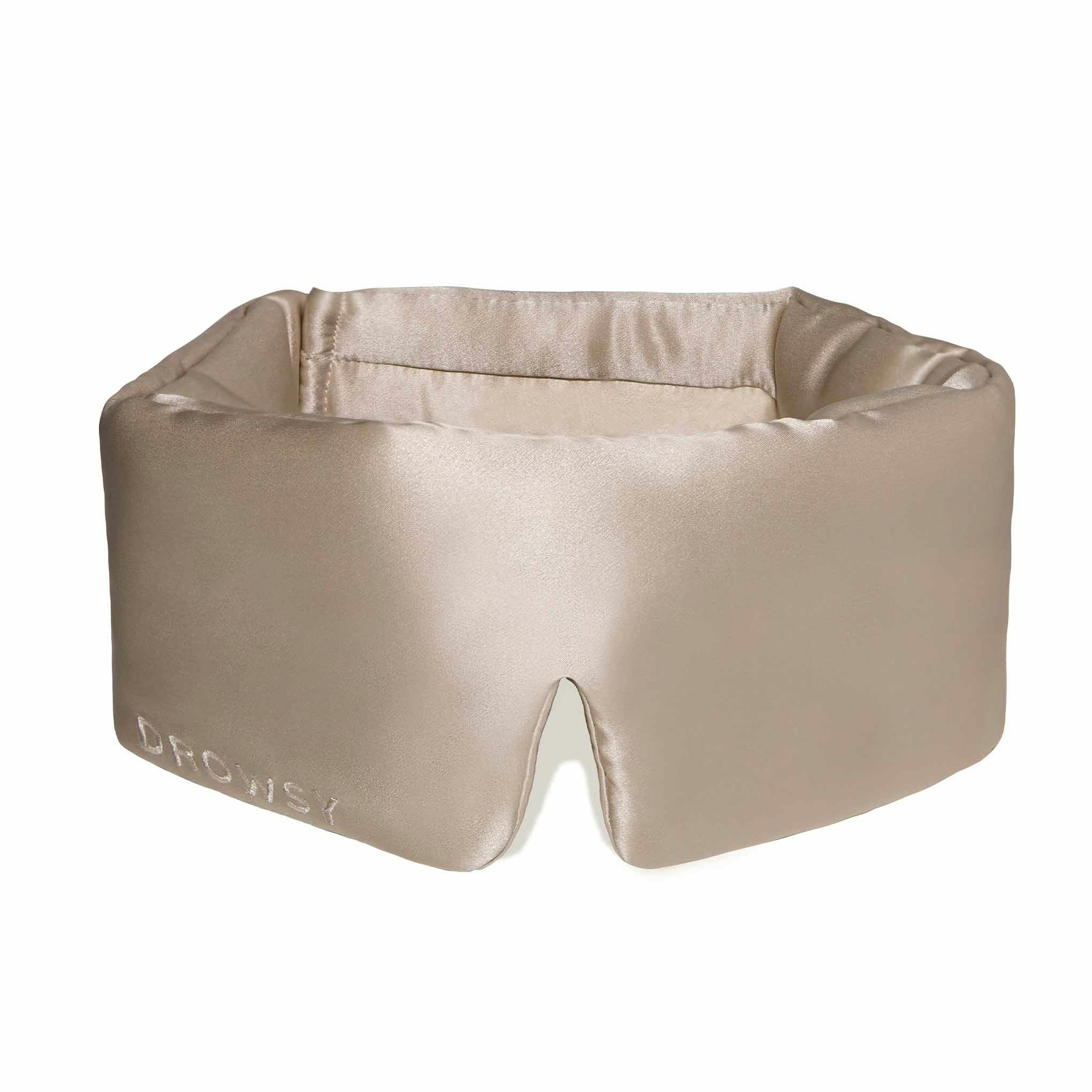Drowsy Sleep Co Gold Silk Sleep Mask - Dusty