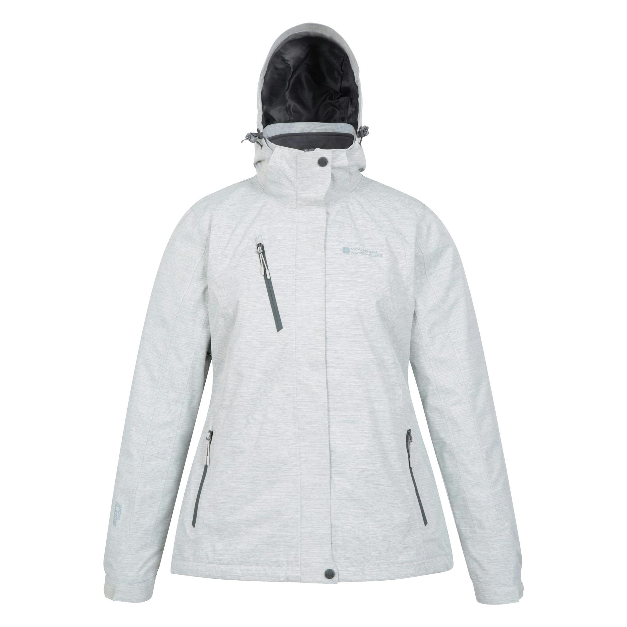 Mountain Warehouse Women's White Bracken Melange 3 In 1 Jacket - 16 Uk - 100% Polyester