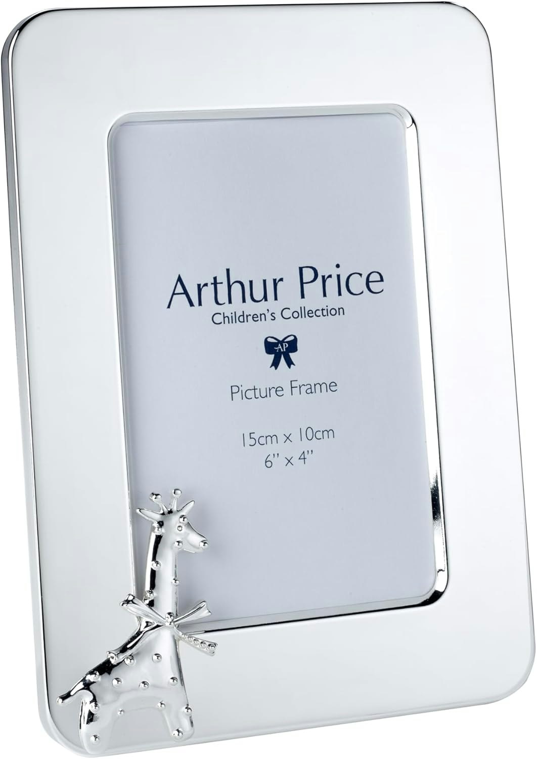 Rackhams Boys Silver Bambino 'Giraffe' Plated Photo Frame Holds 6 X 4 Inch Photo Luxury Children's Gift
