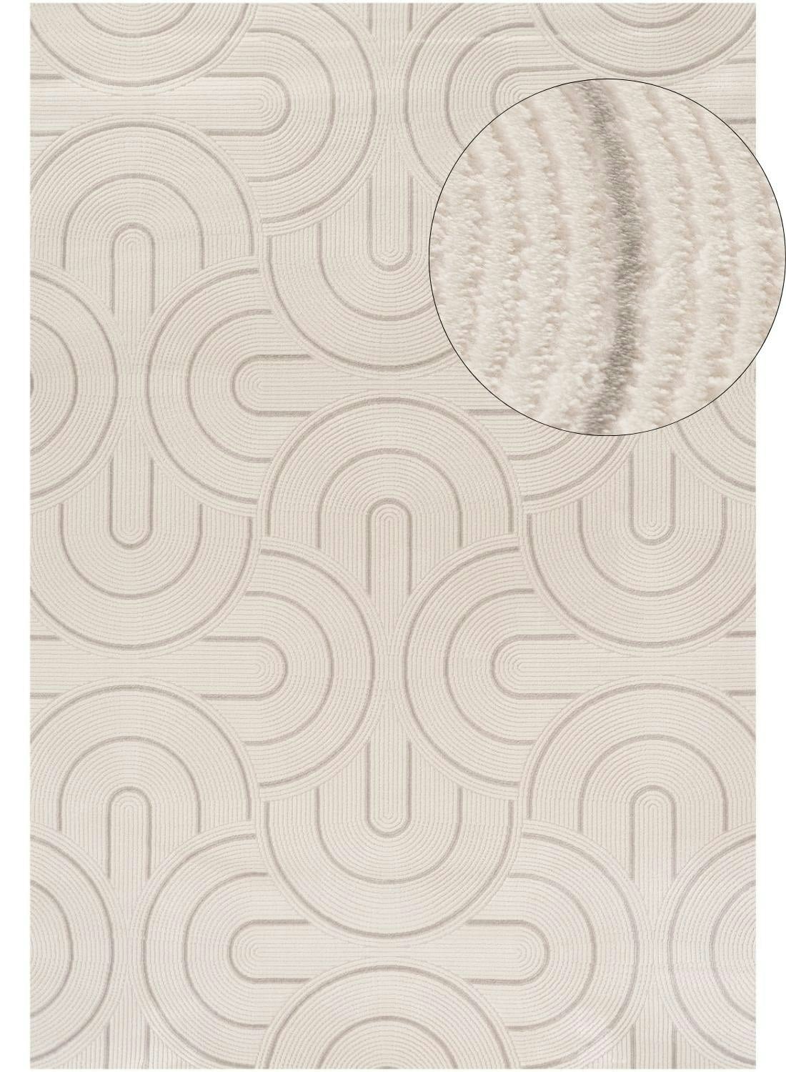 The Rugs Cream/Grey Carmel - Geometric Rug | 6070 - 160X230 Cm
