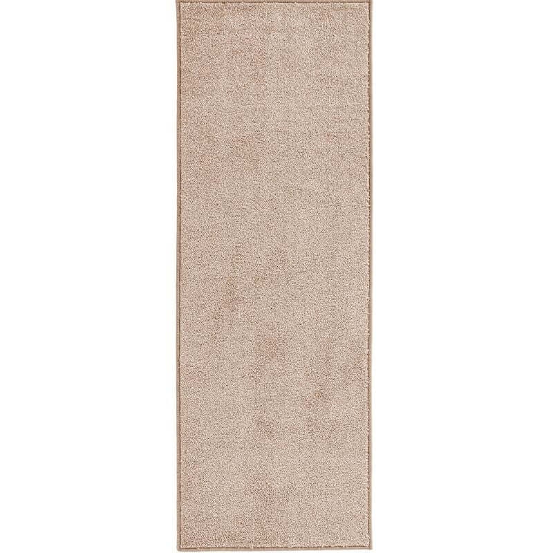 Hanse Home Cream Modern Plain Velour Rug - 80X300 Cm