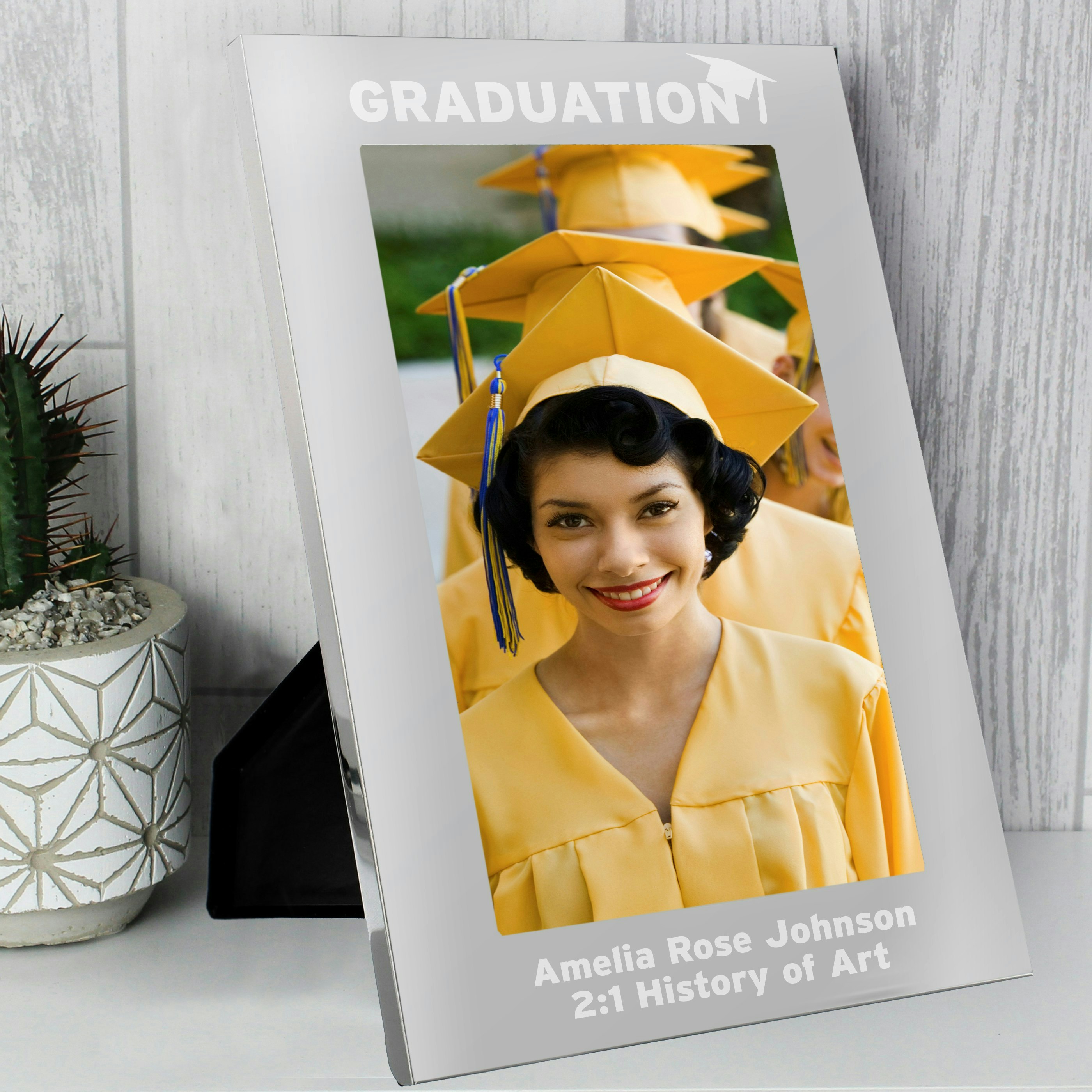 Rackhams Silver Personalised Graduation 5X7 Photo Frame