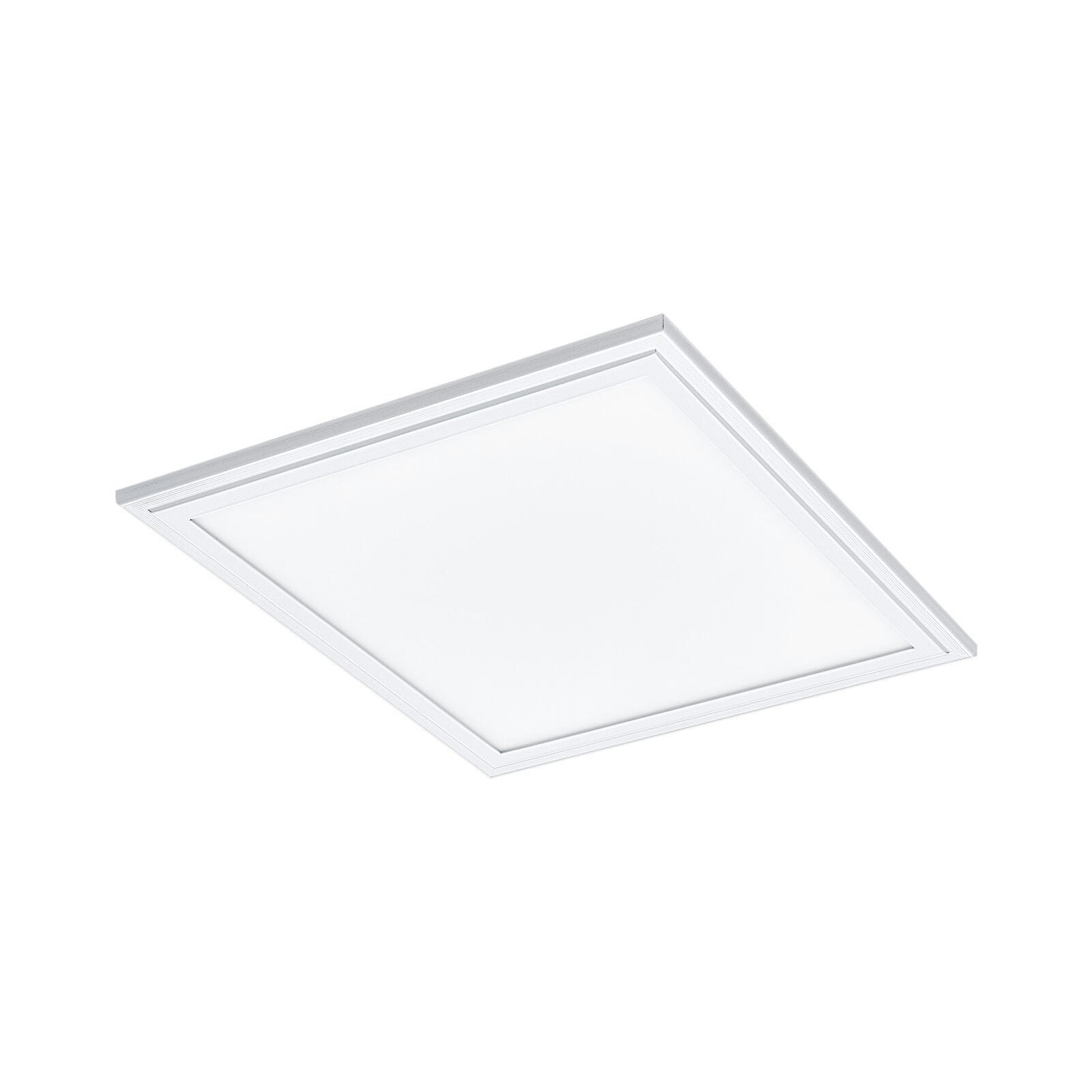 Rackhams Light/White Flush Ceiling Panel Sqaure Tile 16W Built In Led 4000K