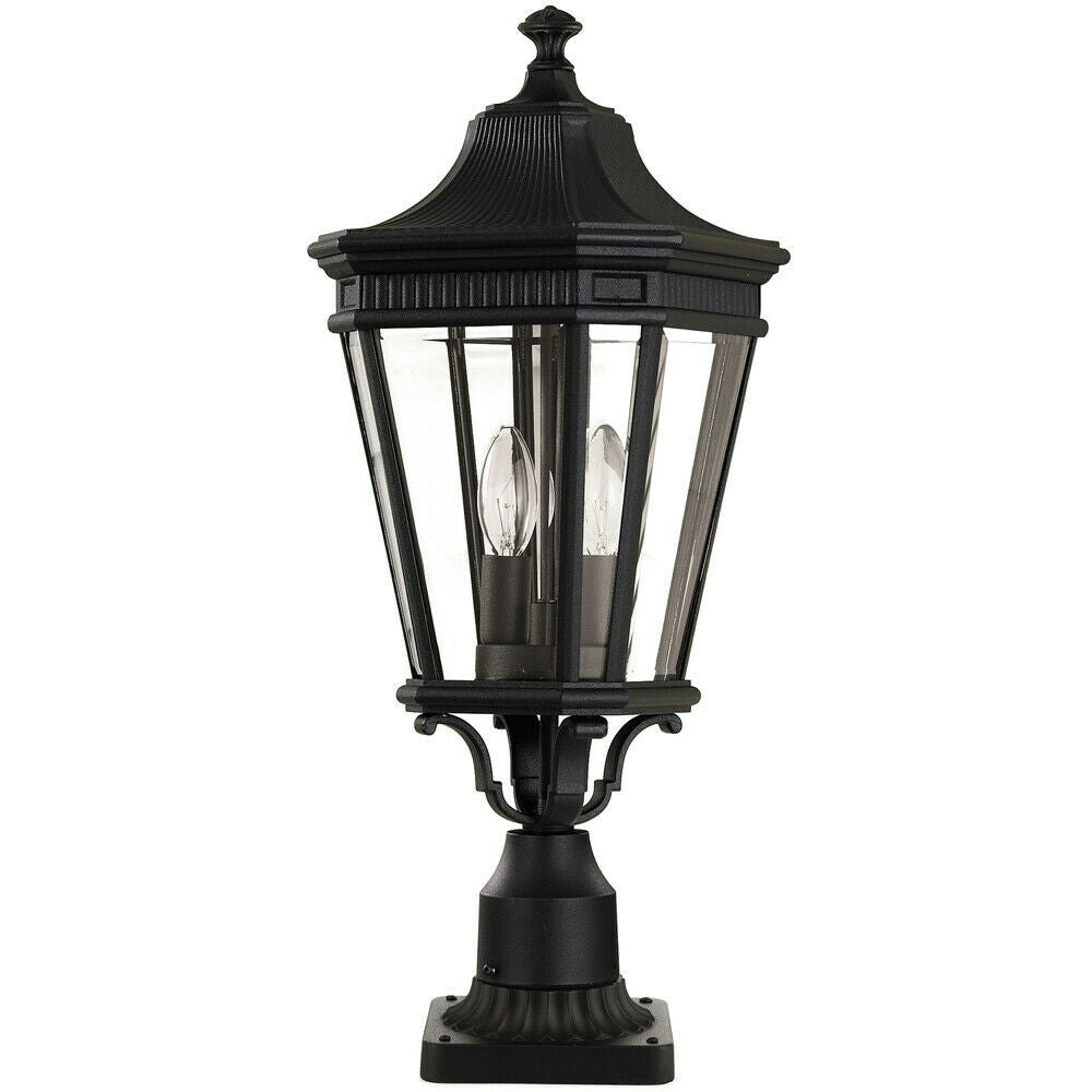 Rackhams Black Outdoor Ip44 Bulb Wall Ground Pedestal Led E14 60W Size 2