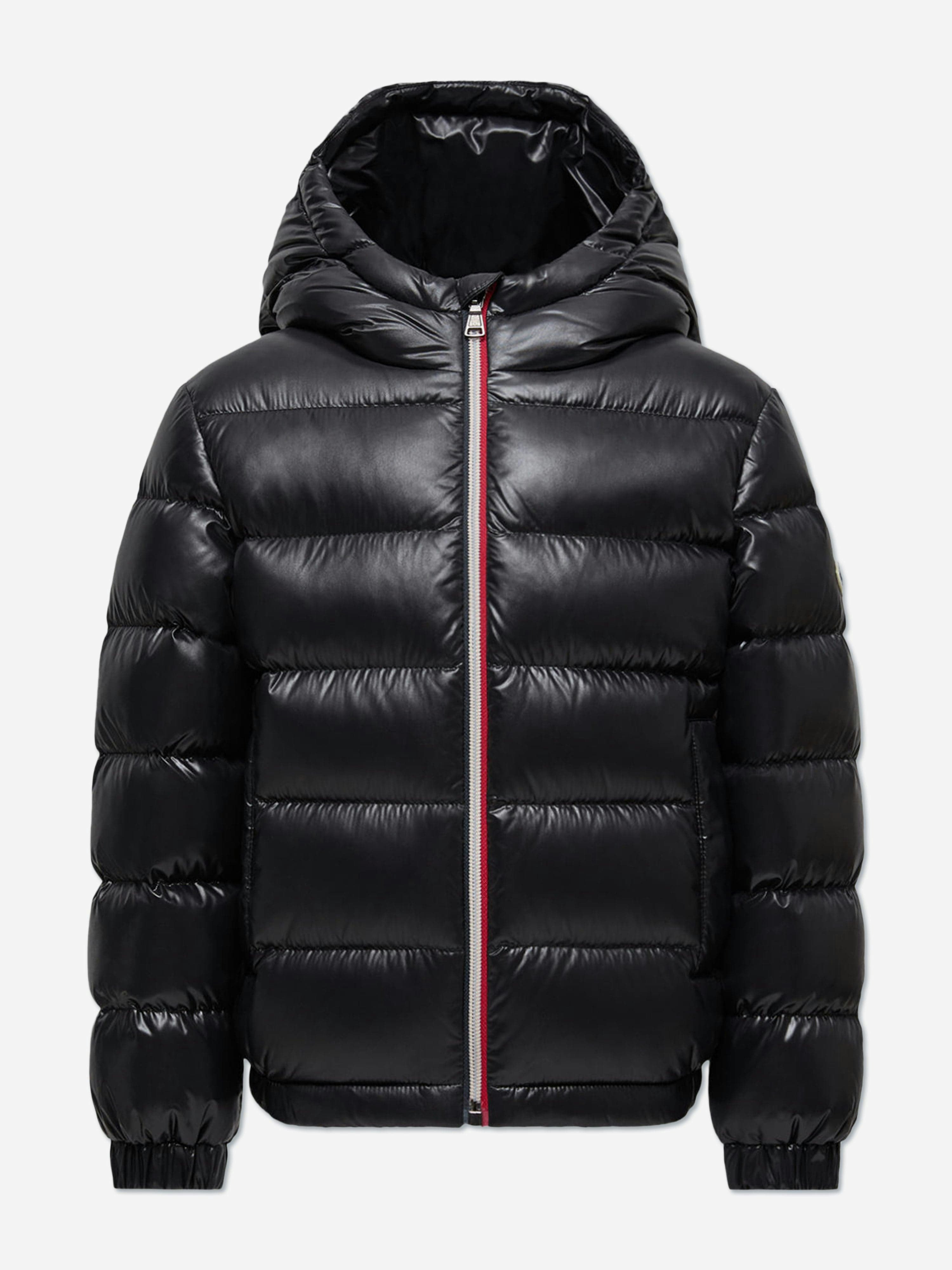Moncler Enfant Boys Black Kids Down Padded New Aubert Jacket In - 10 Yrs