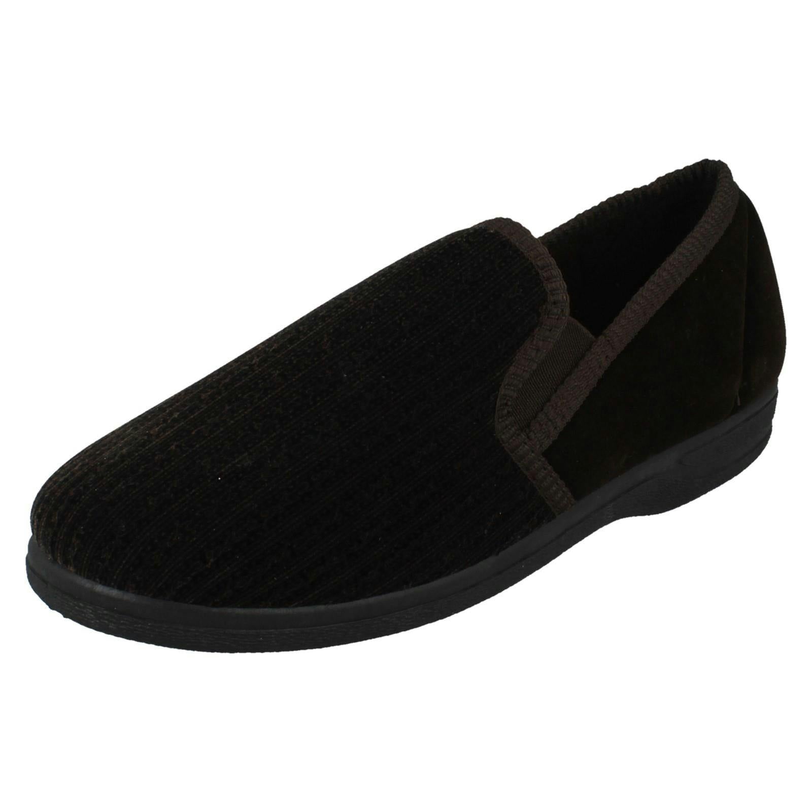 Spot On Men's Brown Slippers Slip On Full Slipper - Levi - Uk 6