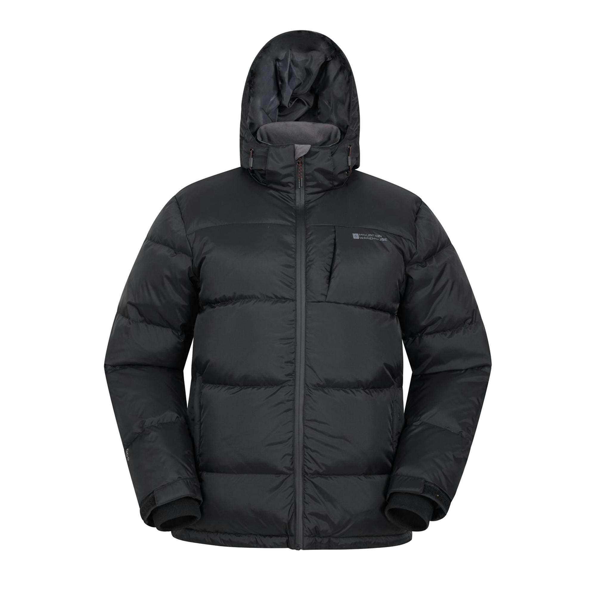Mountain Warehouse Men's Black Frost Ii Extreme Down Jacket - Jet - Xxs - Jet - 100% Polyamide