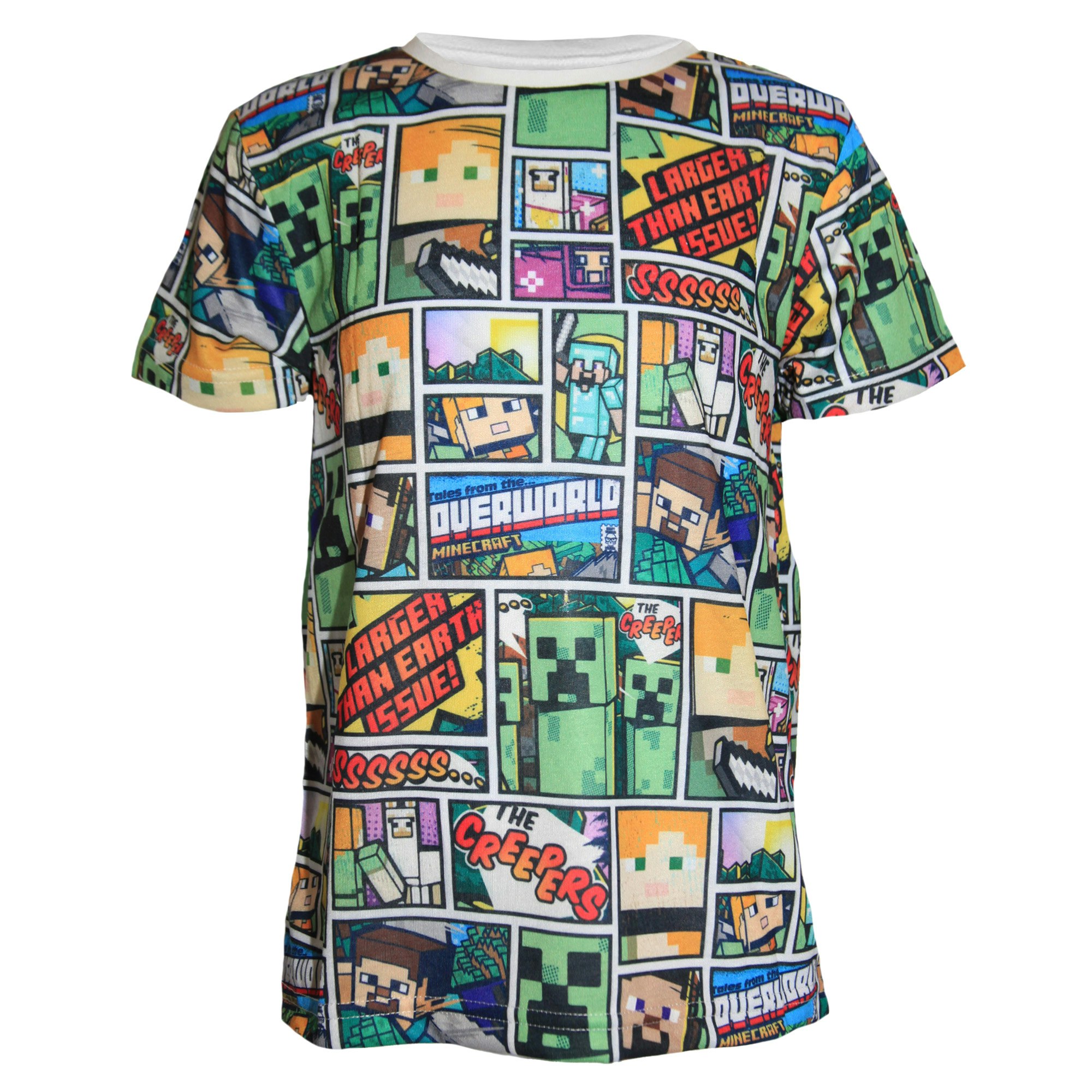 Minecraft Childrens/Kids Overworld T-Shirt - Multicoloured - Multicoloured Size 13-14 Years