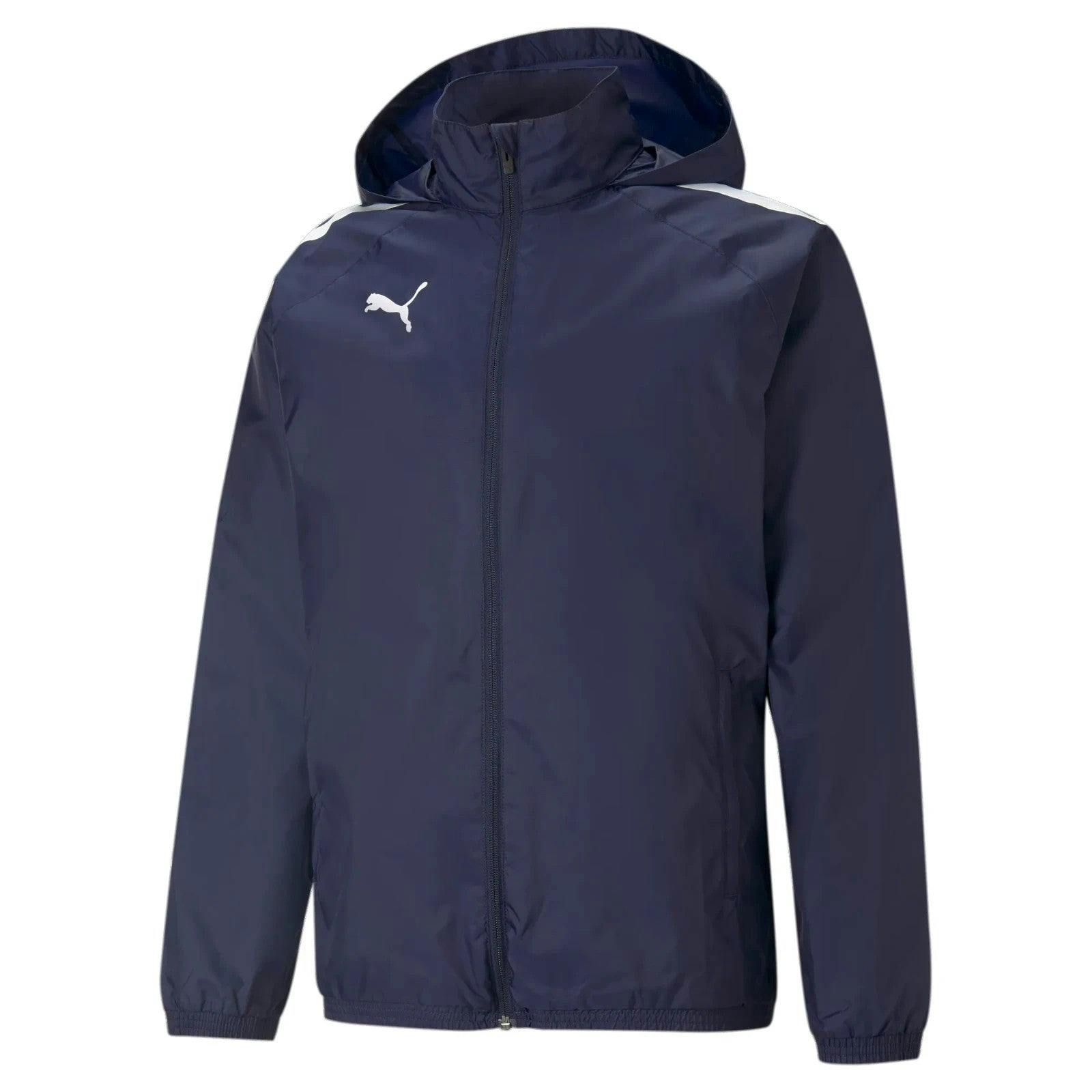 Puma Men's Teamliga All Weather Rain Jacket Waterproof Coat Navy 657245 - 2XL