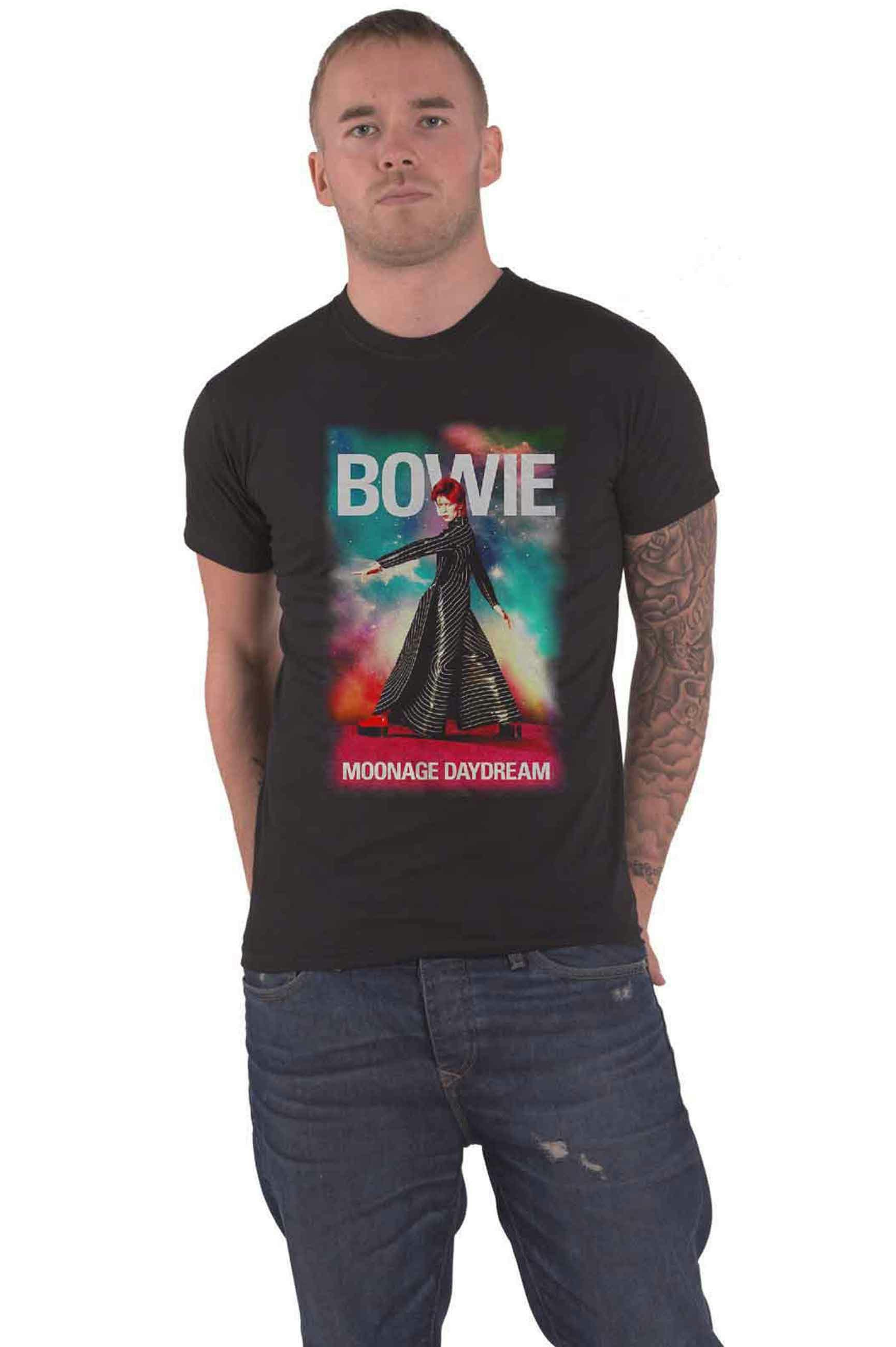 Paradiso Clothing Unisex Black David Bowie Moonage Daydream Fade T Shirt - Xxl
