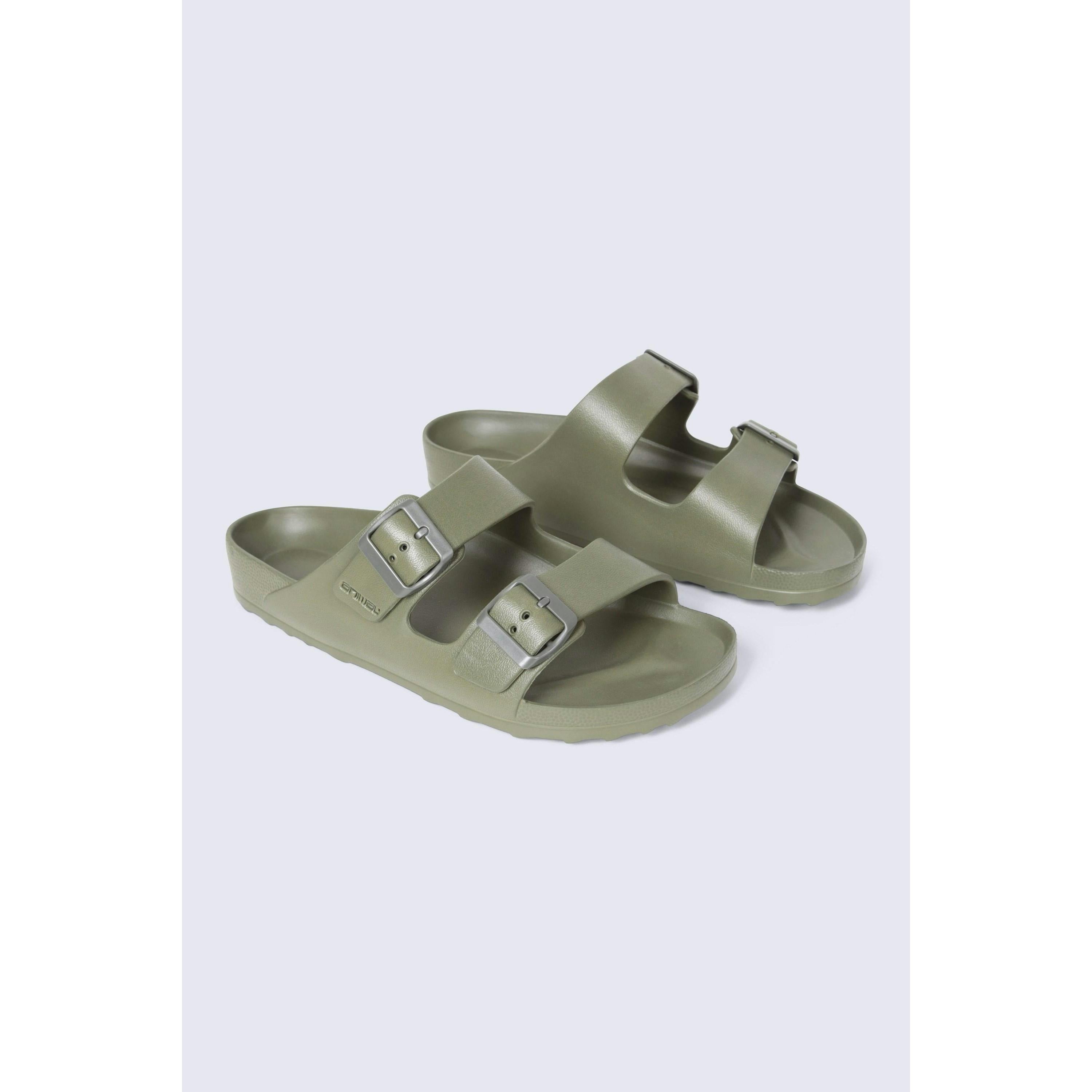 Animal Men's Green Shore Sliders - Khaki - 11 Uk - Khaki - 100% Mixed