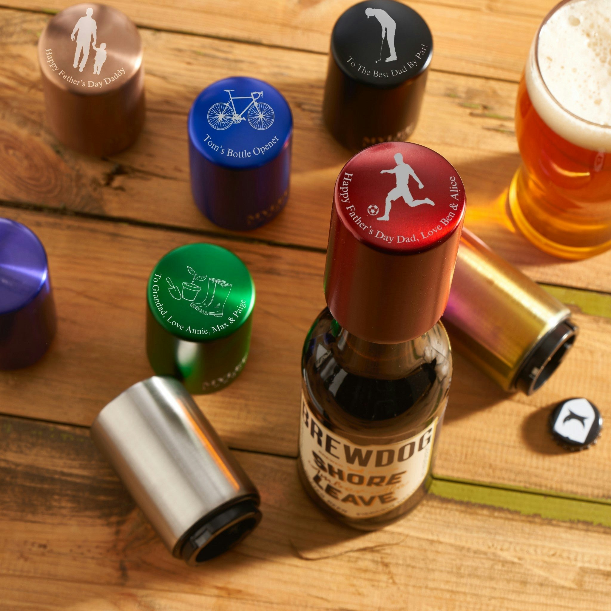 Mylee London Personalised Push-Down Bottle Opener - Rainbow - Yes