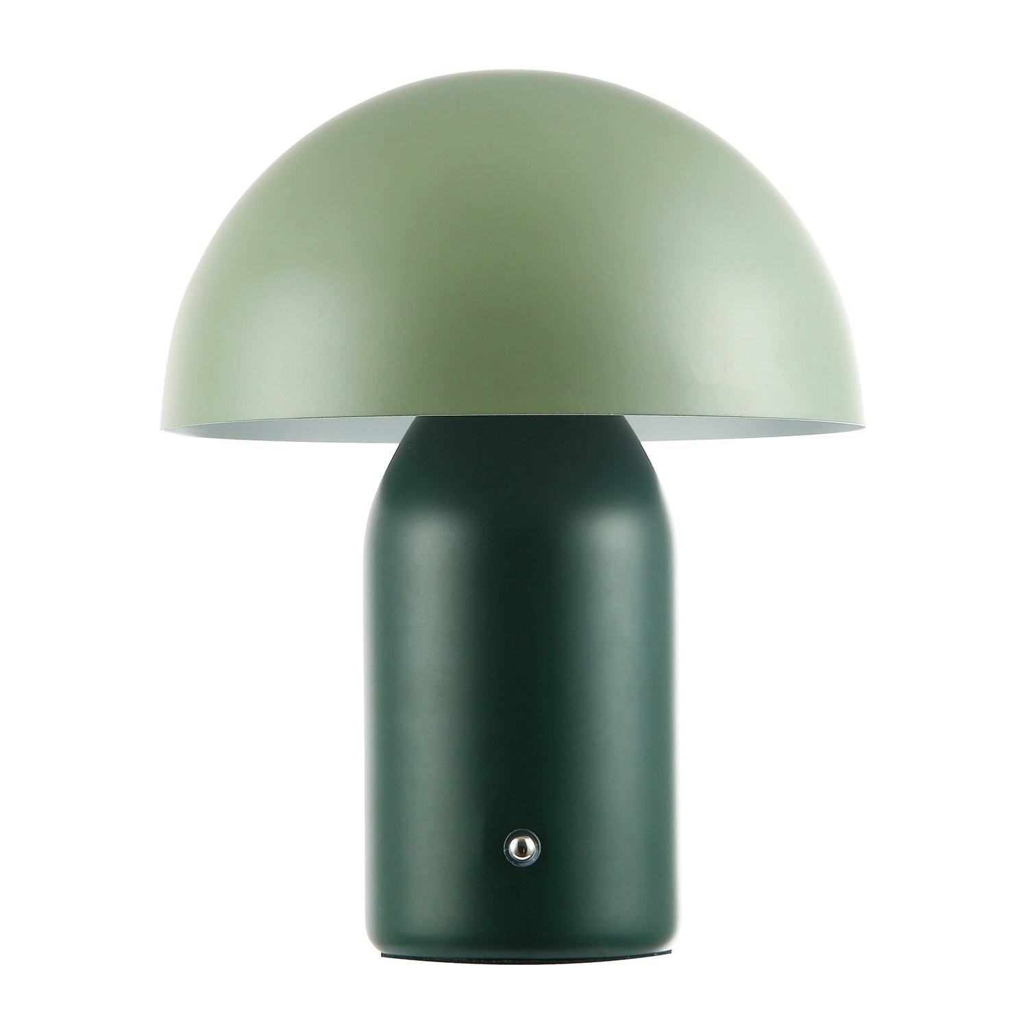 Happy Homewares Green Modern Rechargeable Mushroom Table Lamp In Forest And Olive - Touch Dimmer