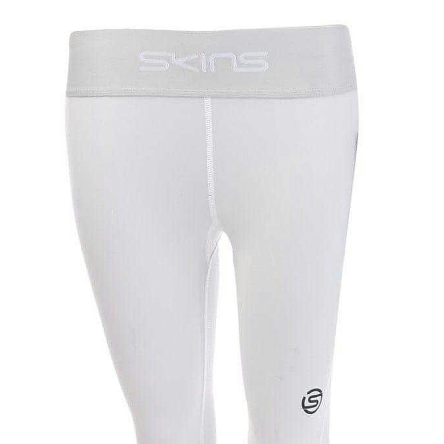 Skins Women's White / Running Tights - 10 Uk - 77% Polyester/23% Elastane
