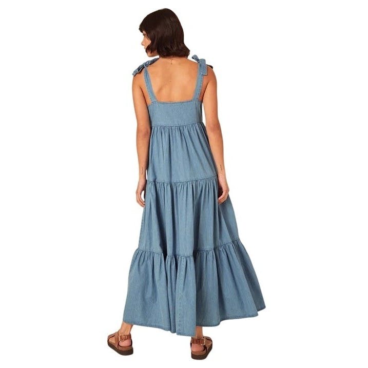 Nobody's Child Women's Blue Nobody´S Child Iris Square Neck Sleeveless Maxi Dress - 16 Uk - 100% Mixed