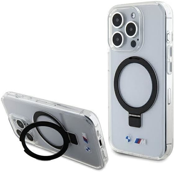 Bmw M Series Hardcase With Ring Stand Magsafe For Iphone 15 Pro 6.1" Clear - Bmhmp15lurst