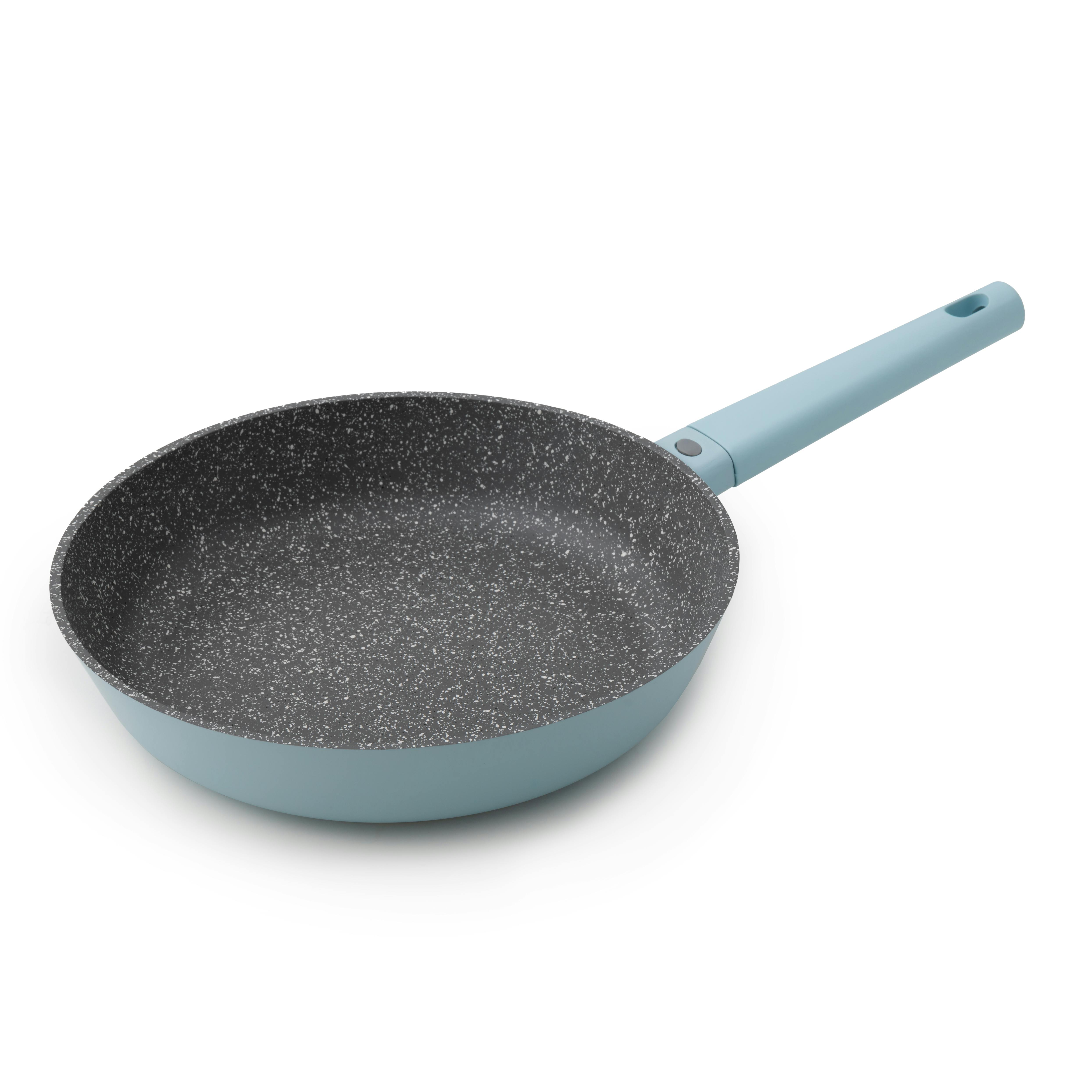 Rackhams Sky Blue/Blue Cast Aluminium Frying Pan, 28Cm - Aluminium - Frying Pan
