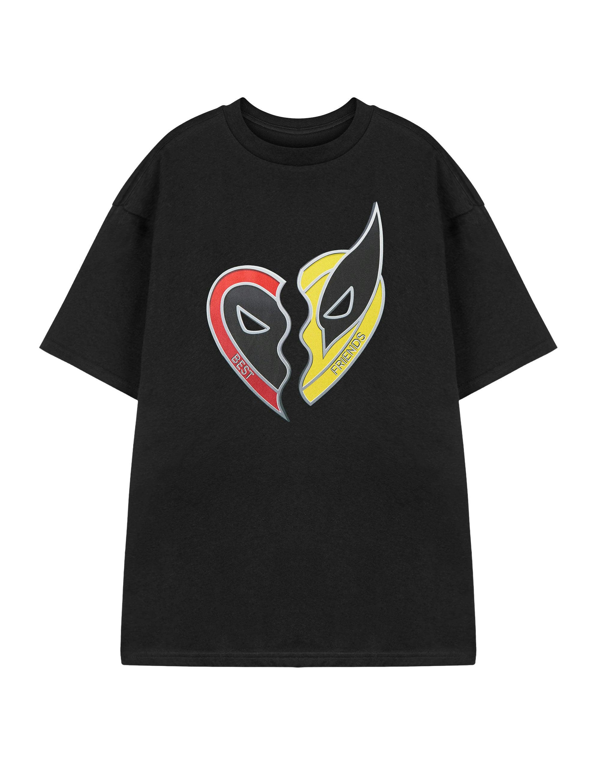 Vanilla Underground Men's Black Marvel Deadpool Deadpool & Wolverine Short Sleeved T-Shirt - Large