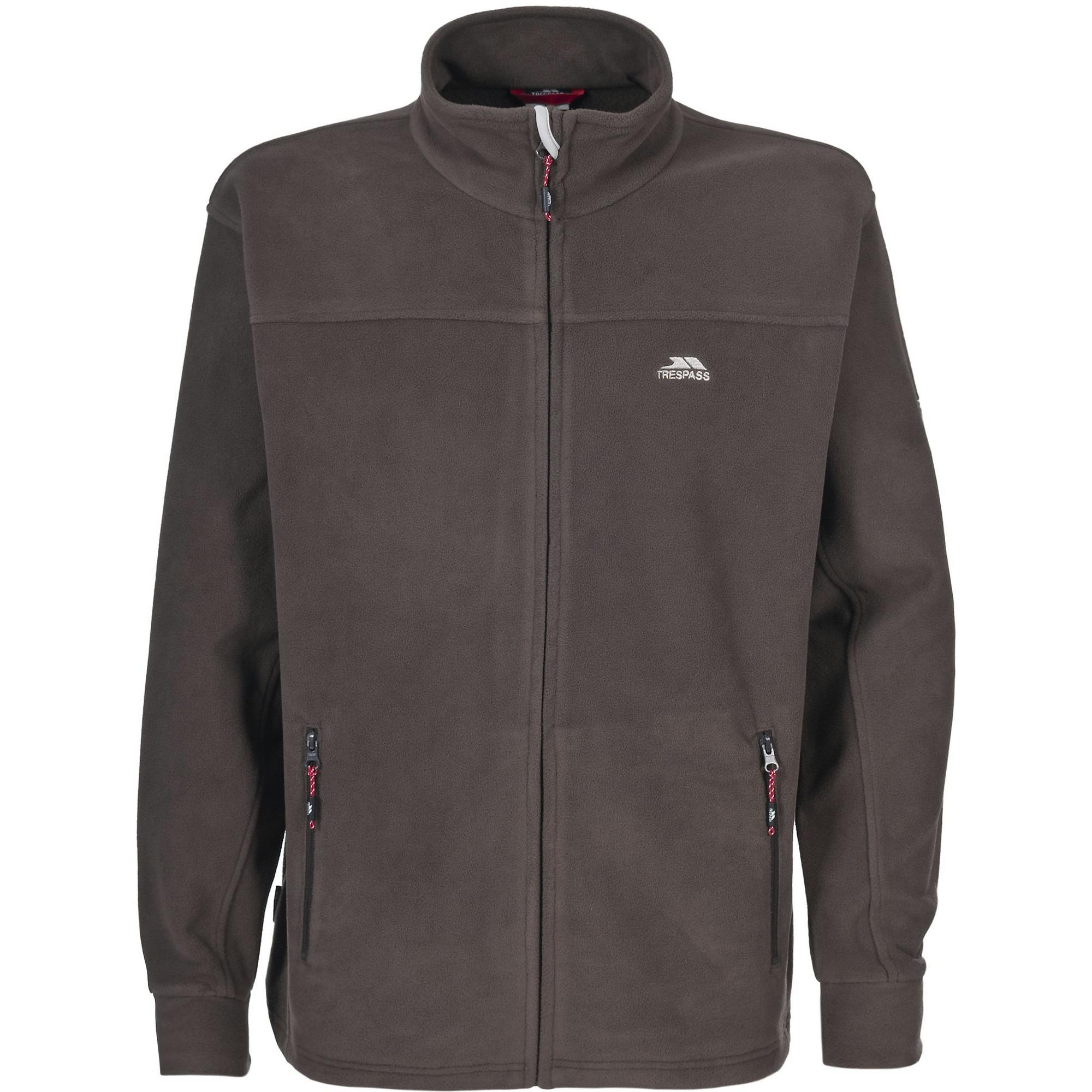 Trespass Men's Bernal Full Zip Fleece Jacket - Khaki - Xxs - Khaki - 100% Polyester