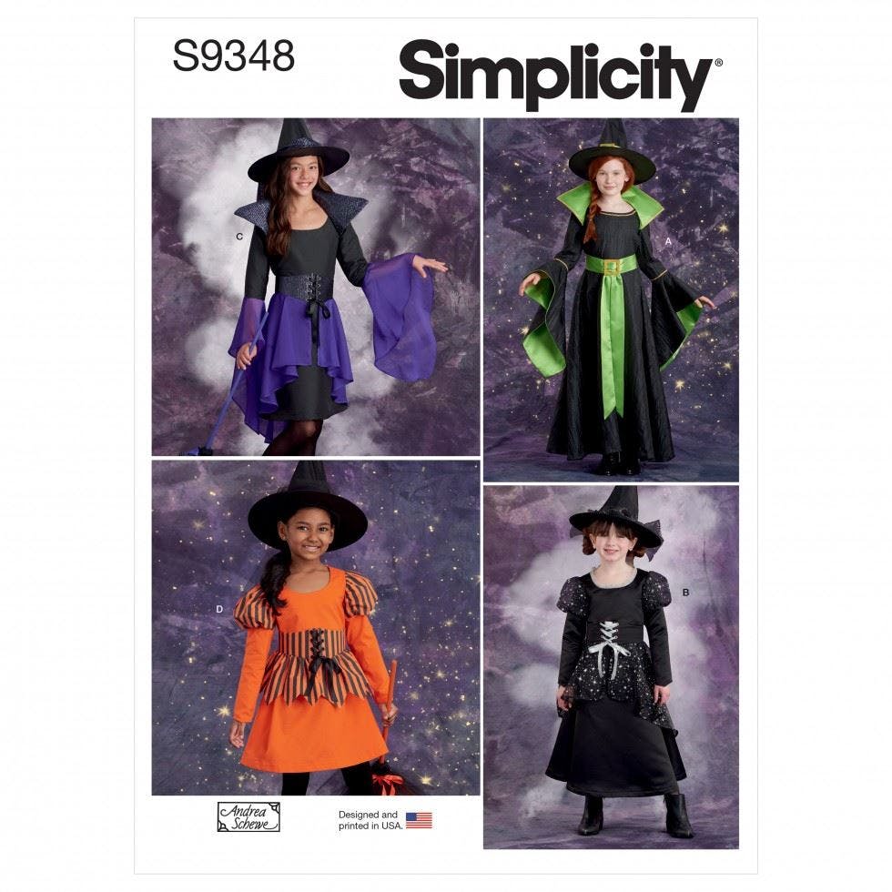 Simplicity Sewing Pattern 9348, Costumes For Kids, Hh (3-4-5-6) - Intermediate - K5 (7-8-10-12-14)