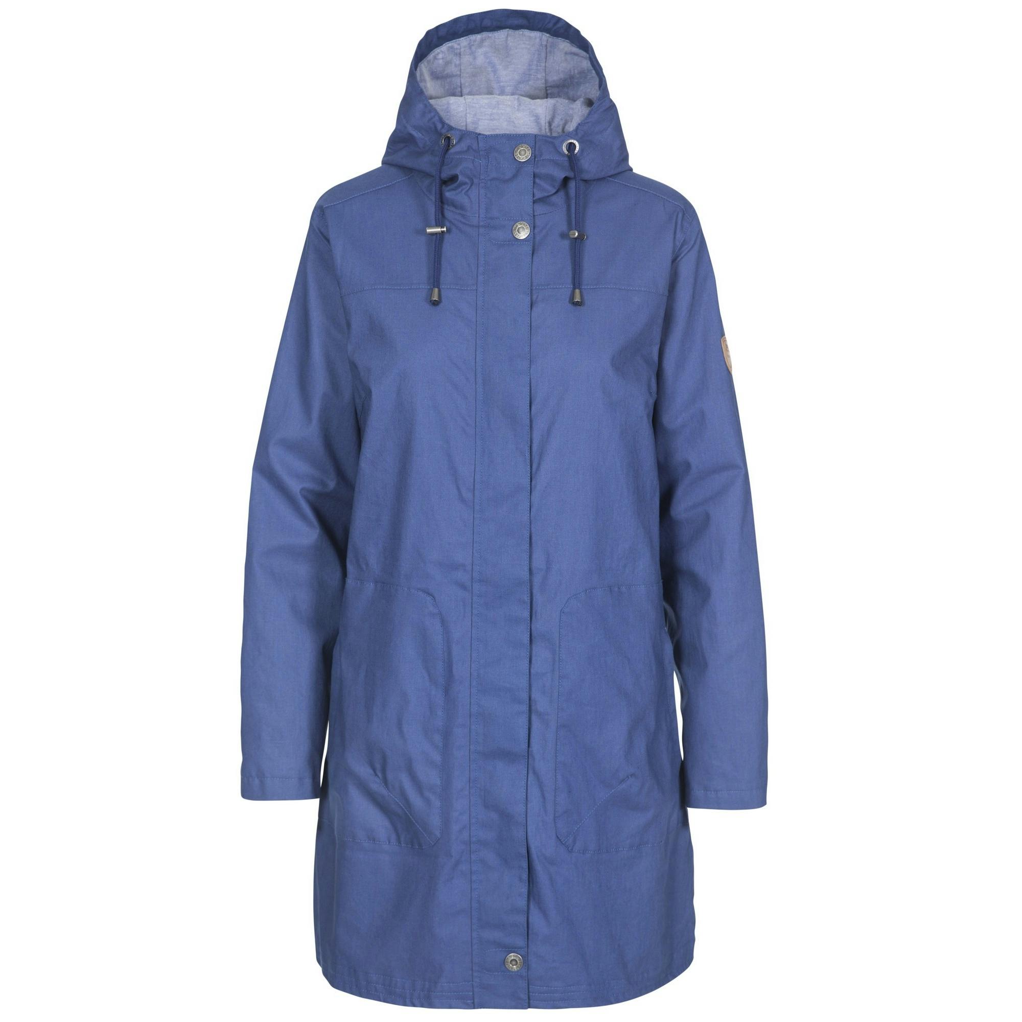 Trespass Women's Sprinkled Waterproof Jacket - Navy - Xxs - Navy - 55% Linen/45% Cotton