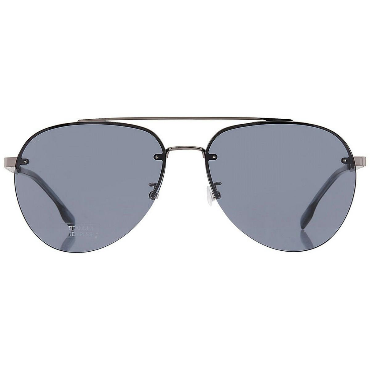 Hugo Boss Men's Dark/Grey 1537/F/Sk 06Lb Ir Sunglasses - Ruthenium/ - One Size - 100% Mixed