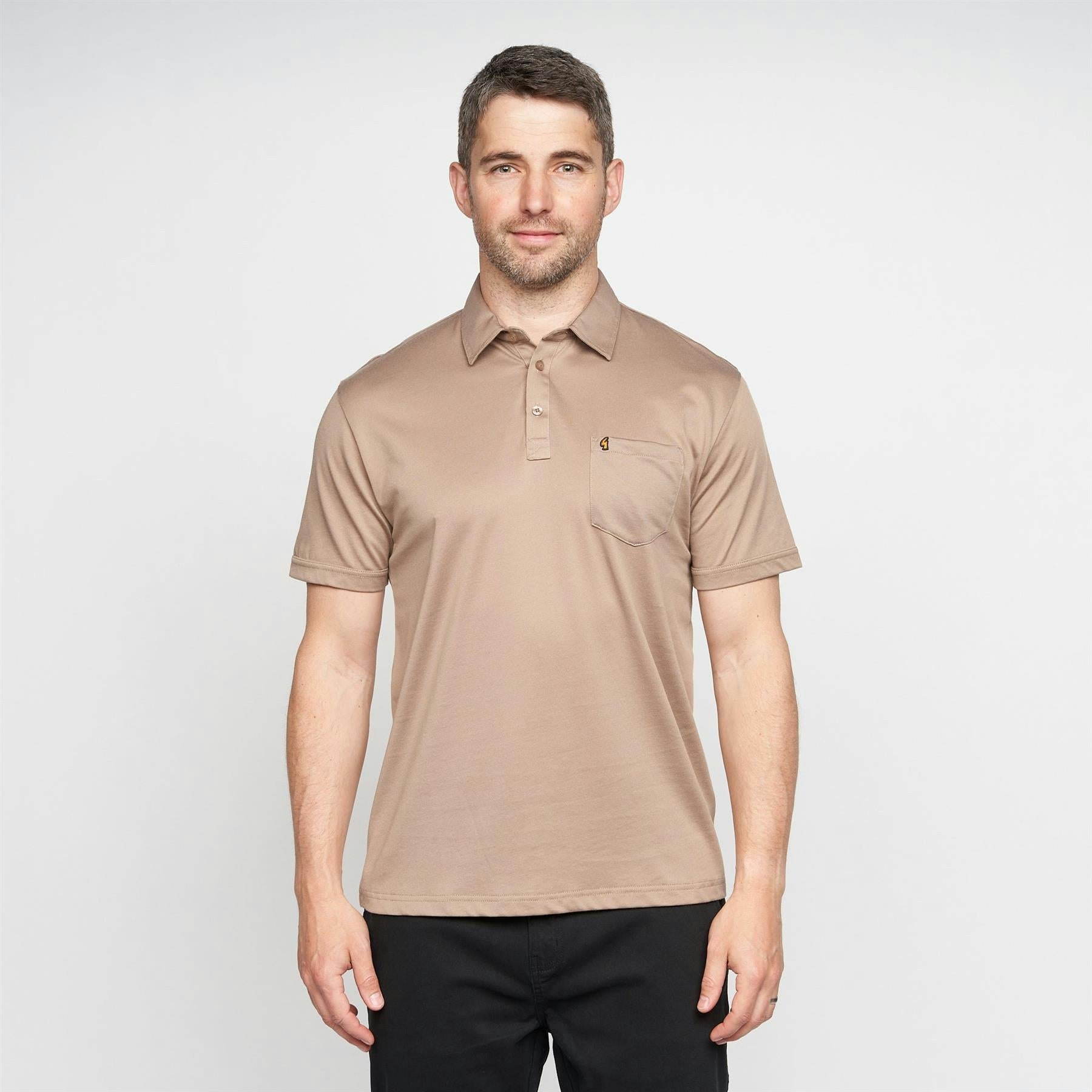 Gabicci Men's G00z05 Polo Shirt Classic - Stone - 2XL