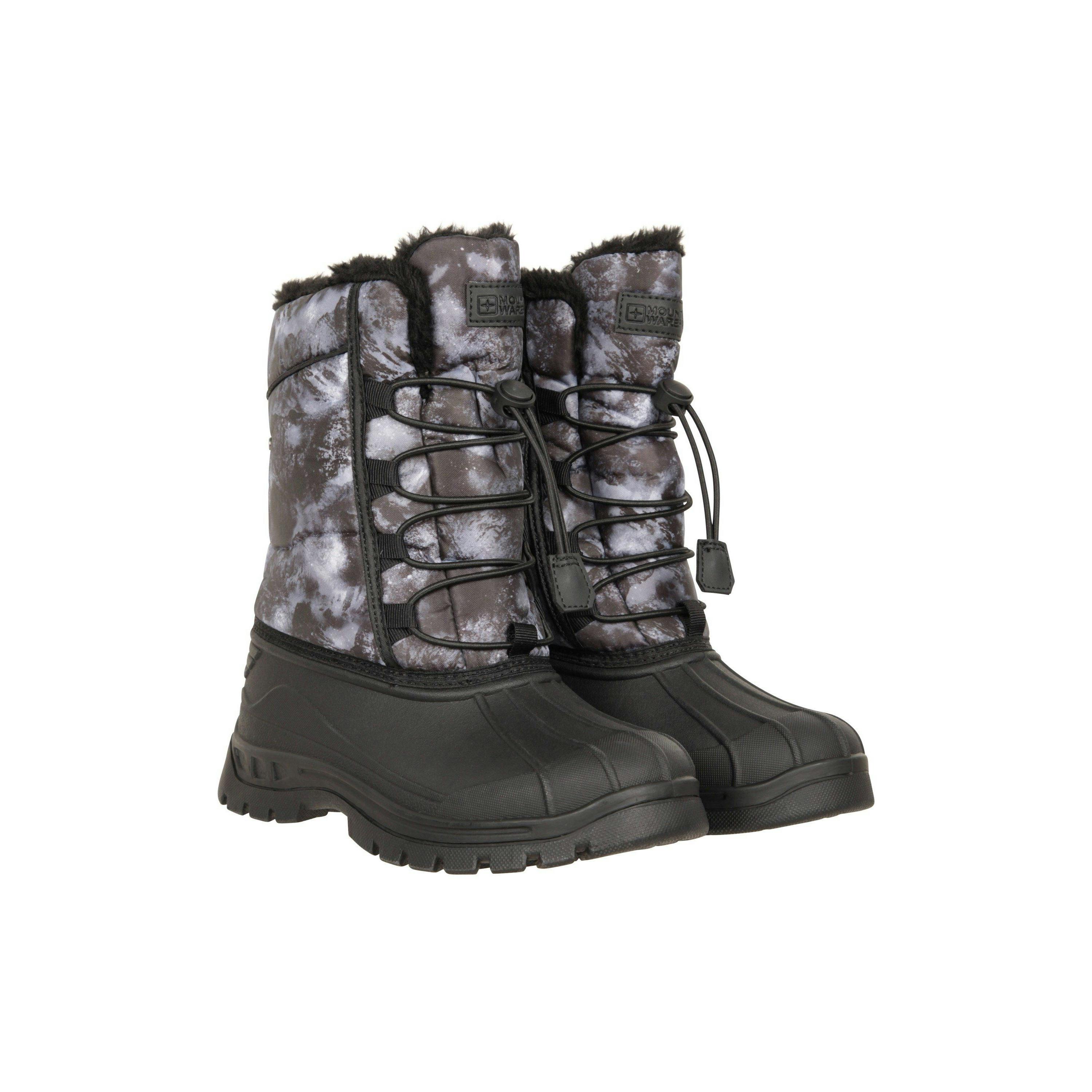 Mountain Warehouse Kids Whistler Adaptive Stars Snow Boots - Monochrome - 11 Uk Child - Monochrome