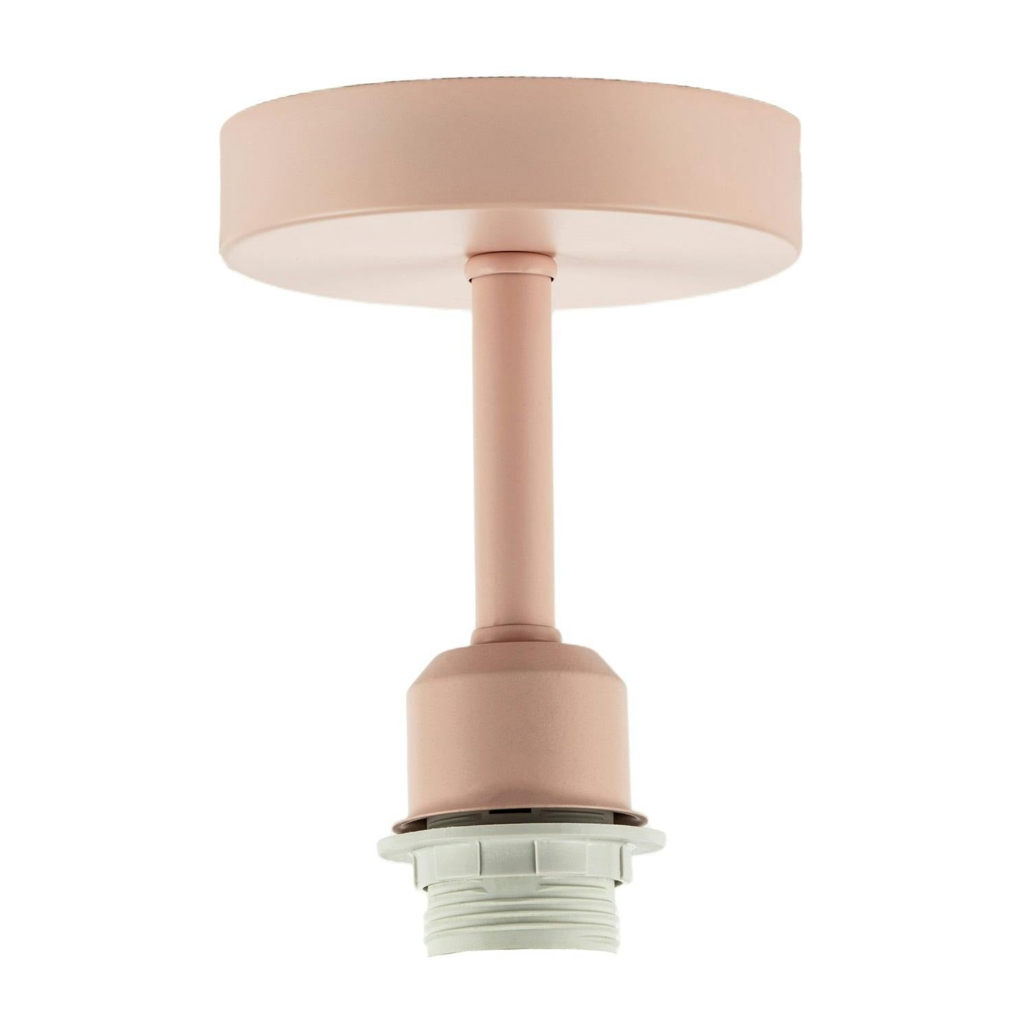 Happy Homewares Pink/Light Traditional Soft Blush Ceiling Fitting To Hold Lamp Shades