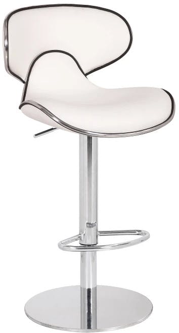 Lamboro Deluxe Carcaso Faux Leather Bar Stool, Adjustable Swivel, Weighted Base