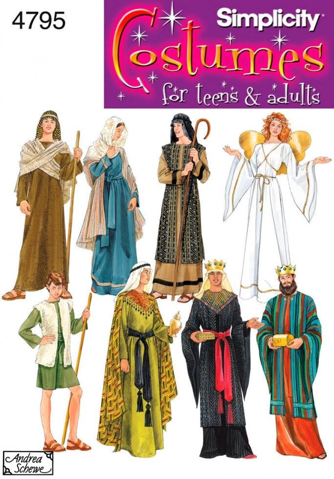Simplicity Men's Sewing Pattern 4795, Costumes For Teenagers, Wo, Xs-S-M-L-Xl - Intermediate - Xs-S-M-L-Xl