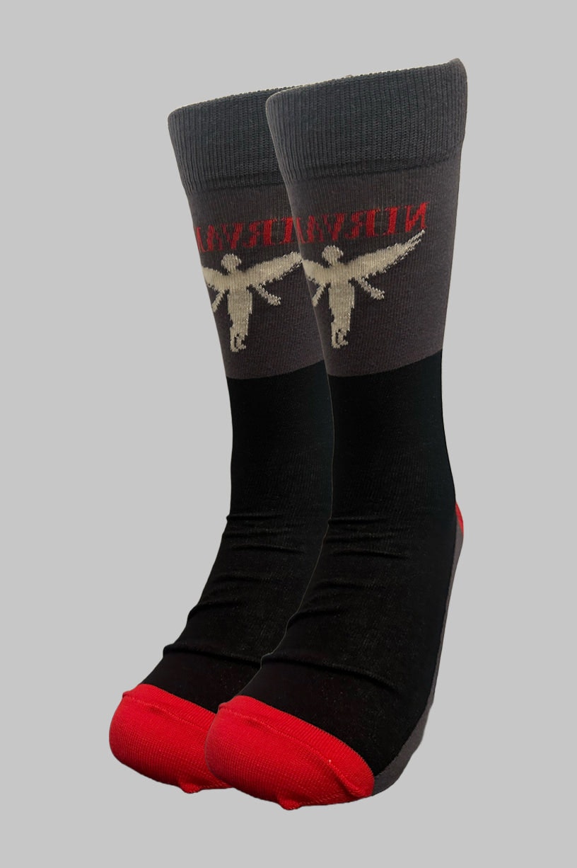 Paradiso Clothing Unisex Grey Nirvana In Utero Band Logo Ankle Socks
