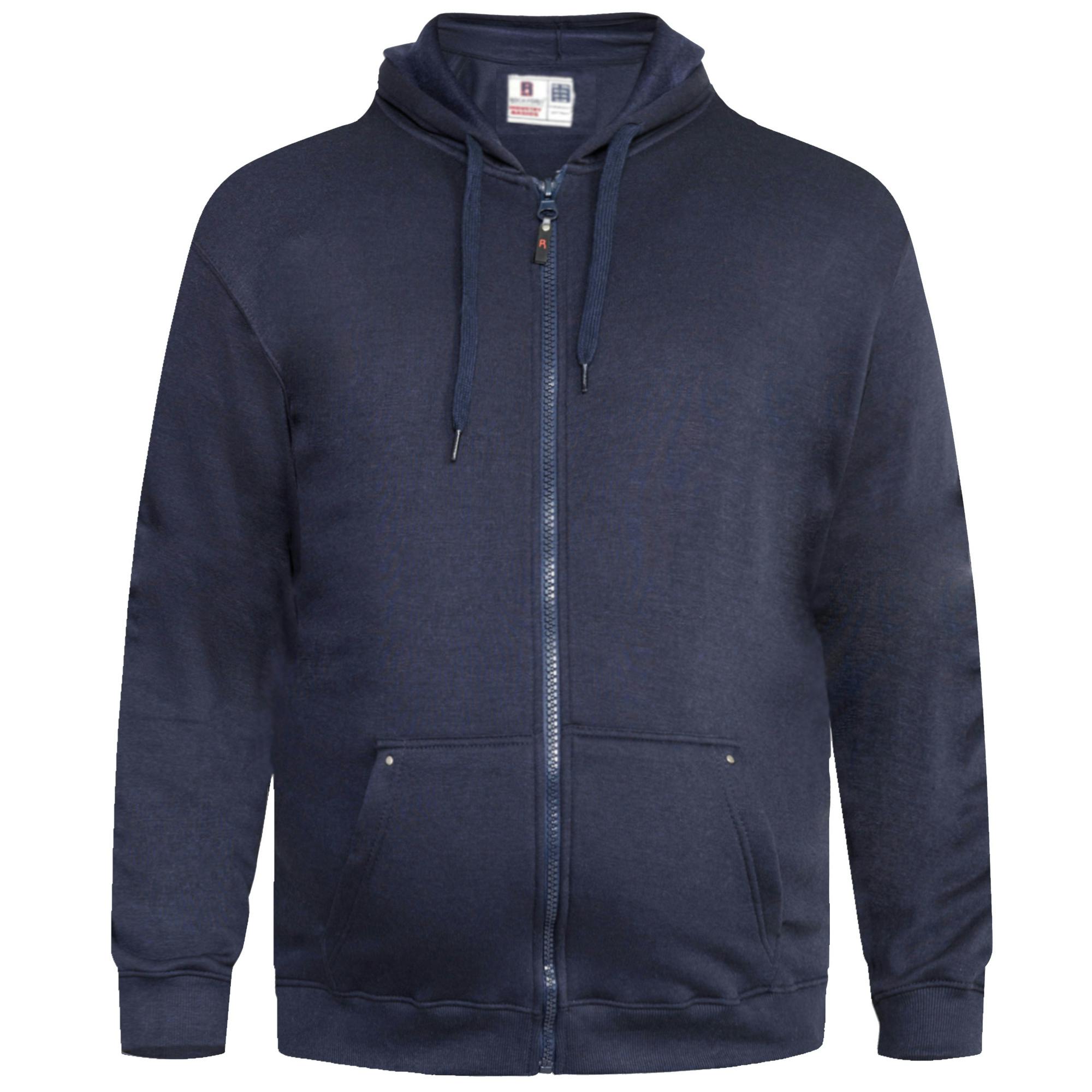Duke Men's D555 Rockford Cantor Heavyweight Kingsize Full Zip Hoodie - Navy - Navy - 7XL - 65% Polyester/35% Cotton