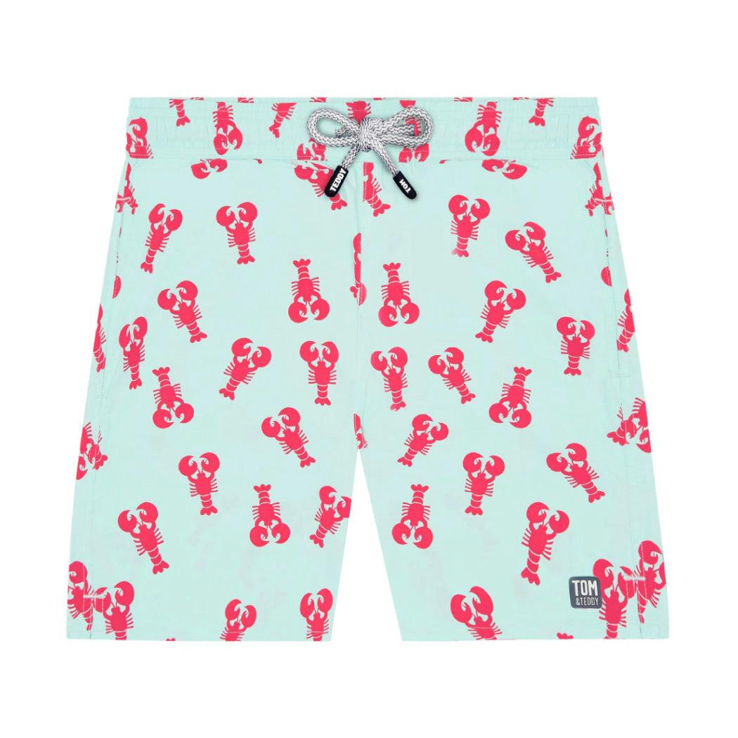 Tom & Teddy Men's Light/Blue & Berry Lobster - Xl