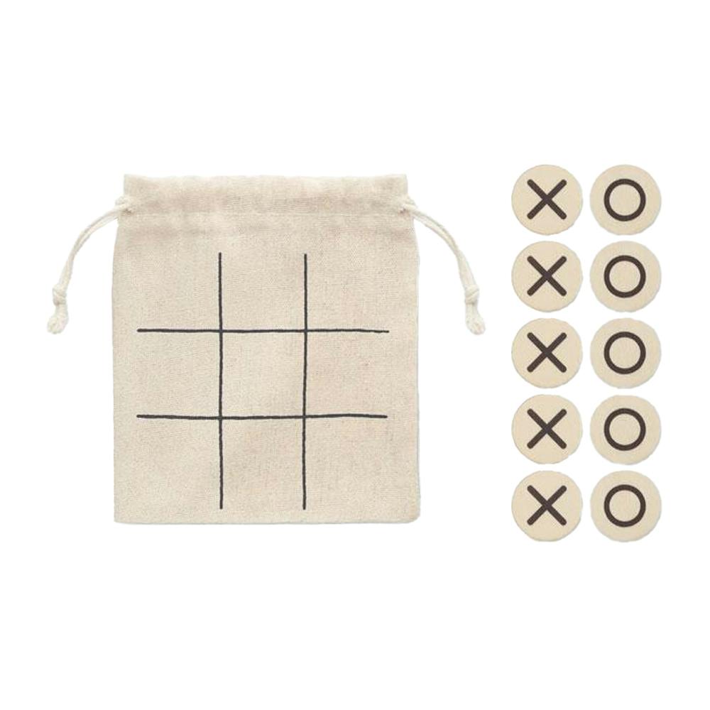 Midocean Beige Topos Wooden Tic-Tac-Toe Game