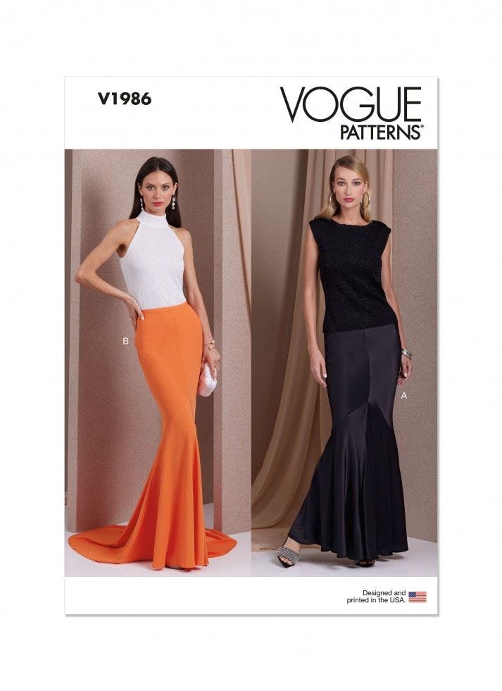 Vogue Women's Sewing Pattern 1986, Skirts For B5 (8-10-12-14-16) - Intermediate - B5 (8-10-12-14-16)
