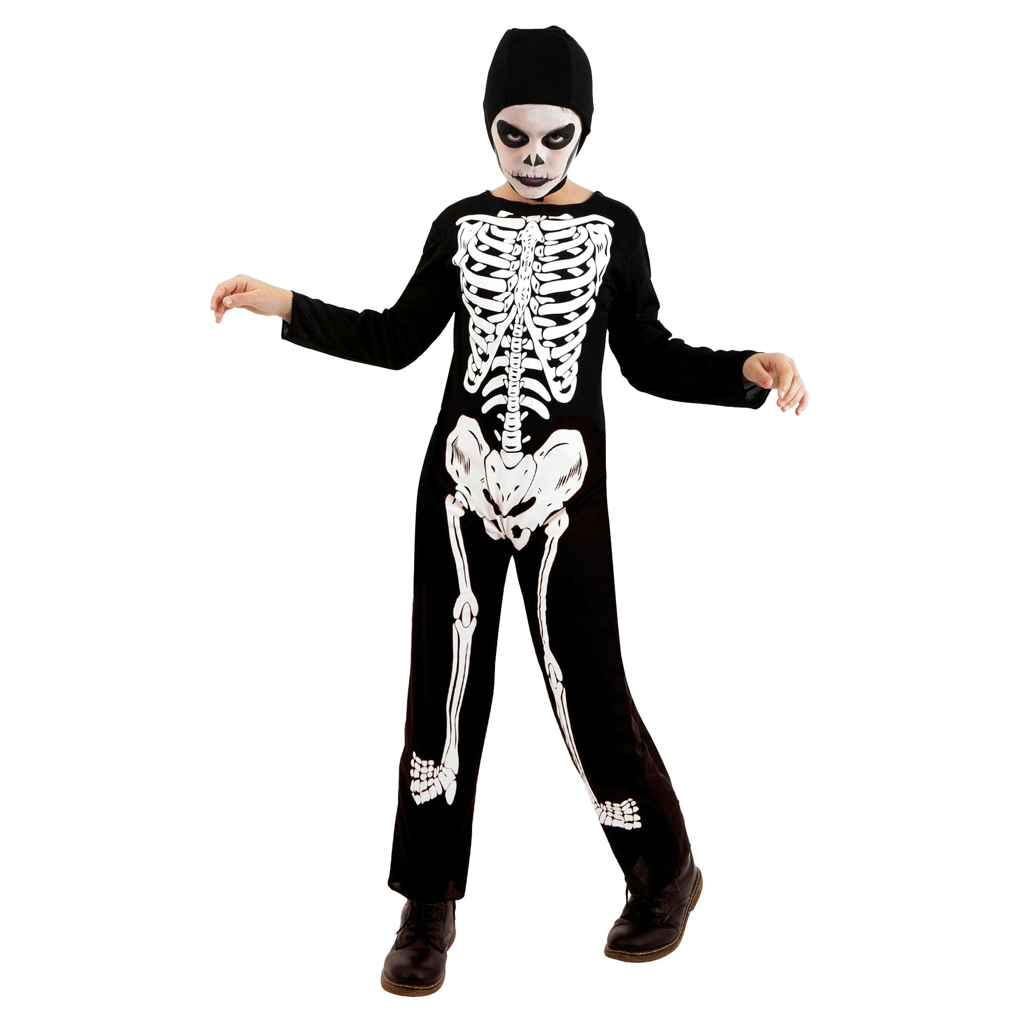 Bristol Novelty Black/White Kids Skeleton Costume - M