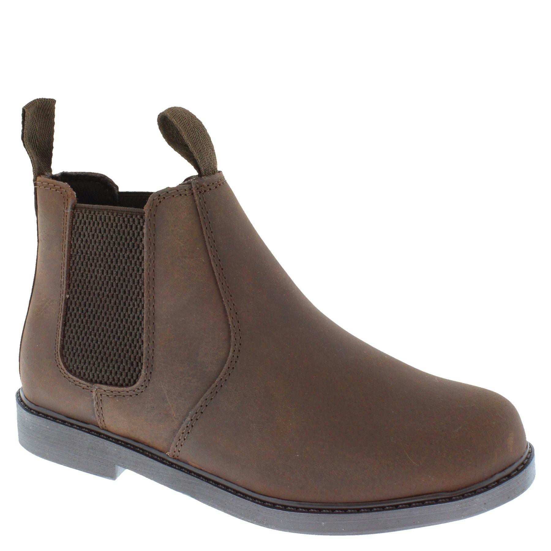 Frank James Boys Brown Chester Girls Chelsea Leather Jodphur Boots - Chocolate - 5 Uk - 5 Uk
