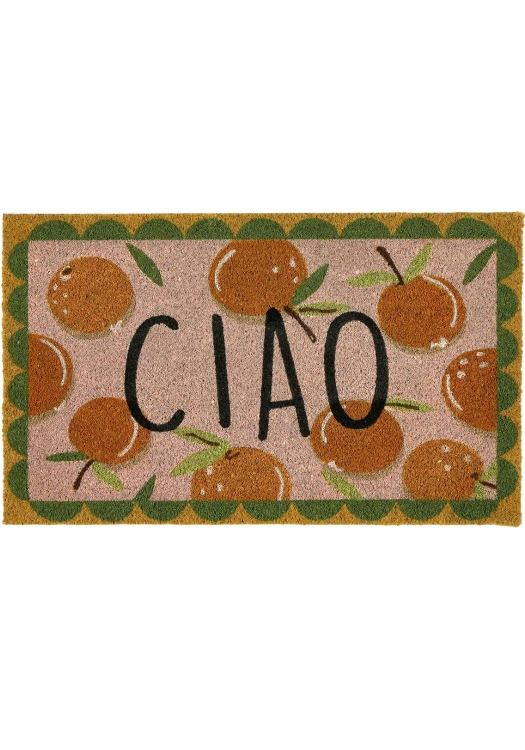 Rackhams Orange Natural Ciao Coir Doormat - 45X75 Cm