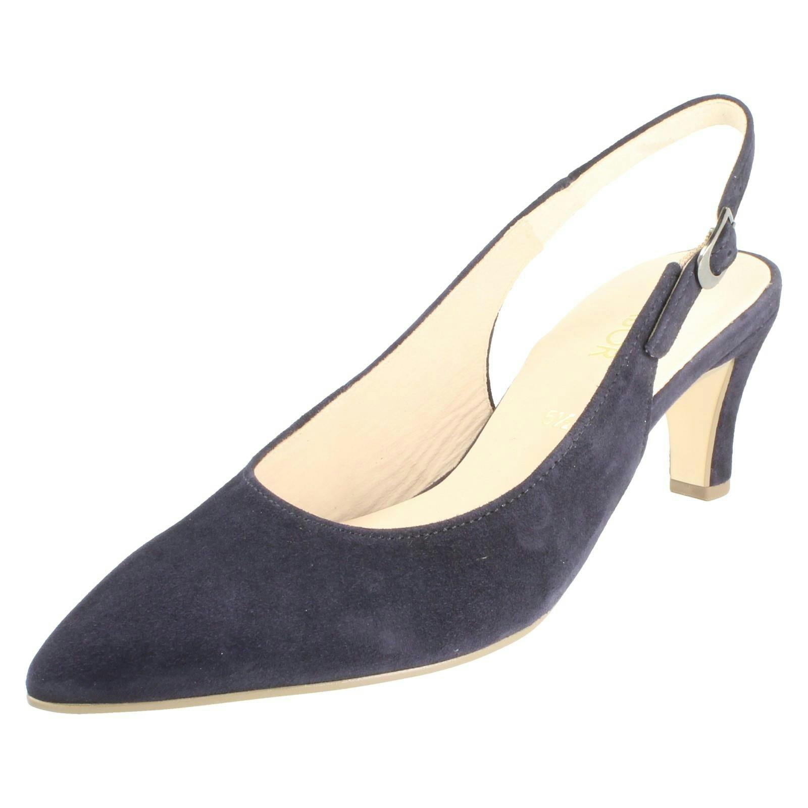 Gabor Women's Dark/Blue Sling Back Shoes 81.590 - Uk 7