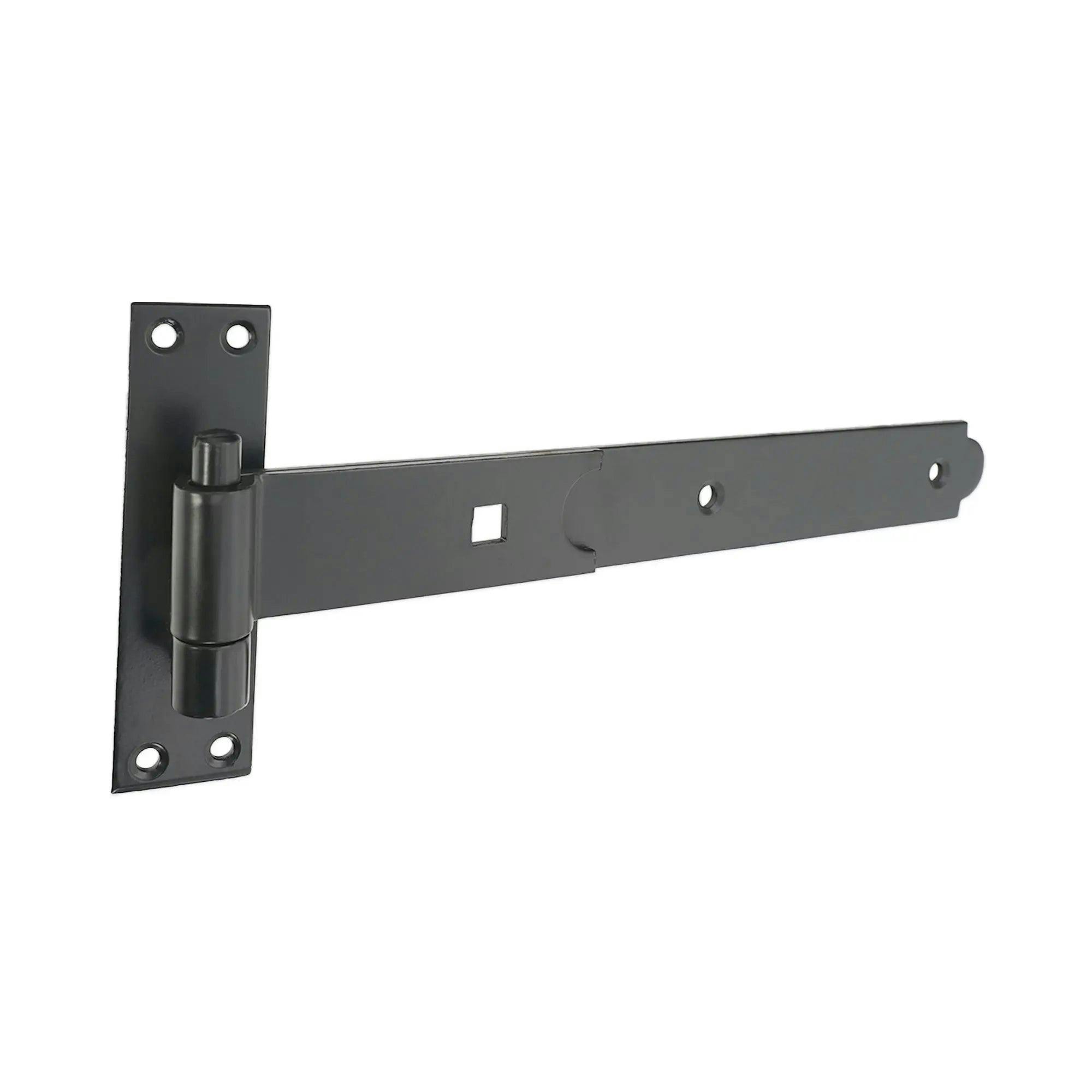 Rackhams Black Hook And Band Hinge - Straight - 300Mm