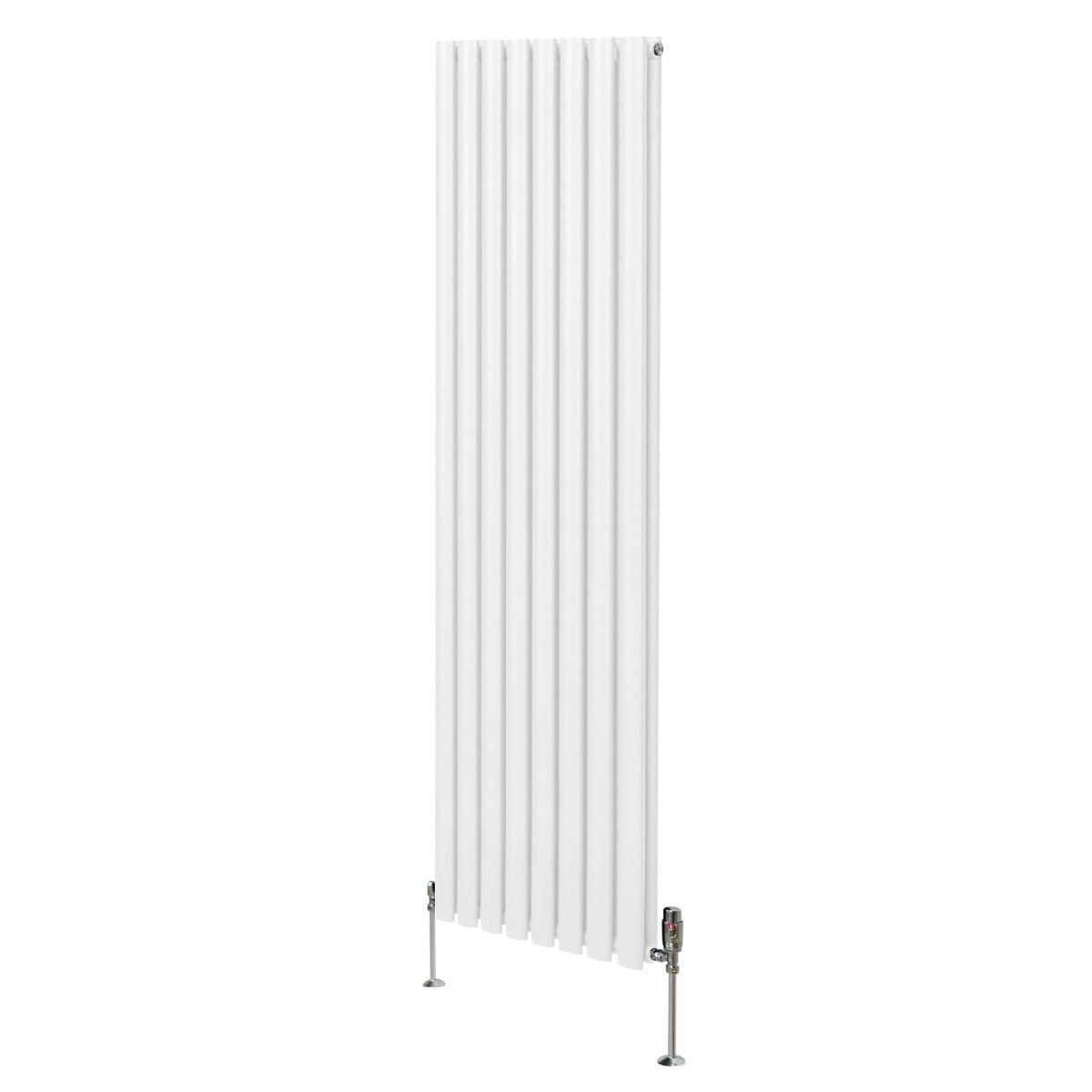 Monstershop White Oval Column Radiator & Valves - 1800Mm X 480Mm –