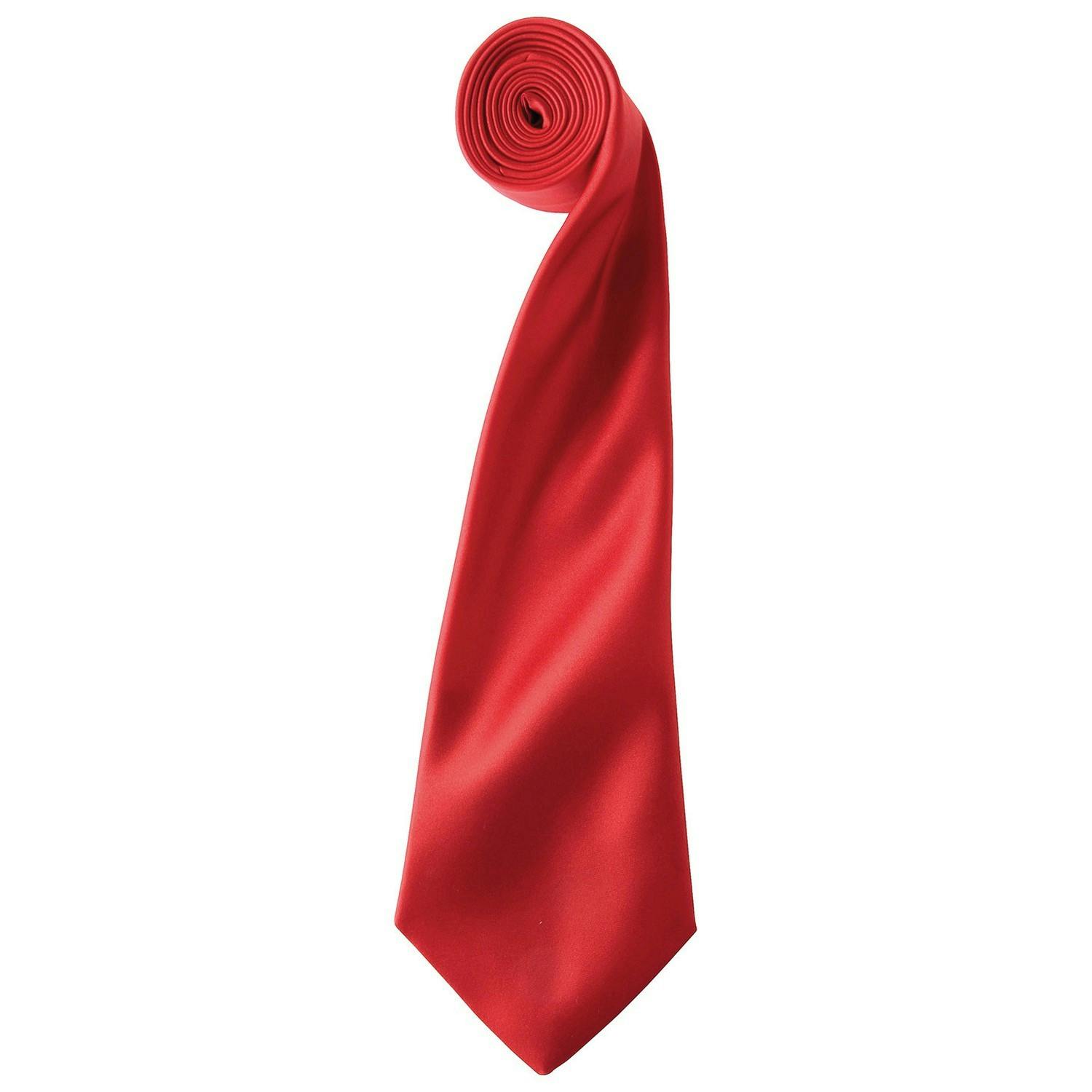 Premier Unisex Red Colours Satin Tie In - Image 3
