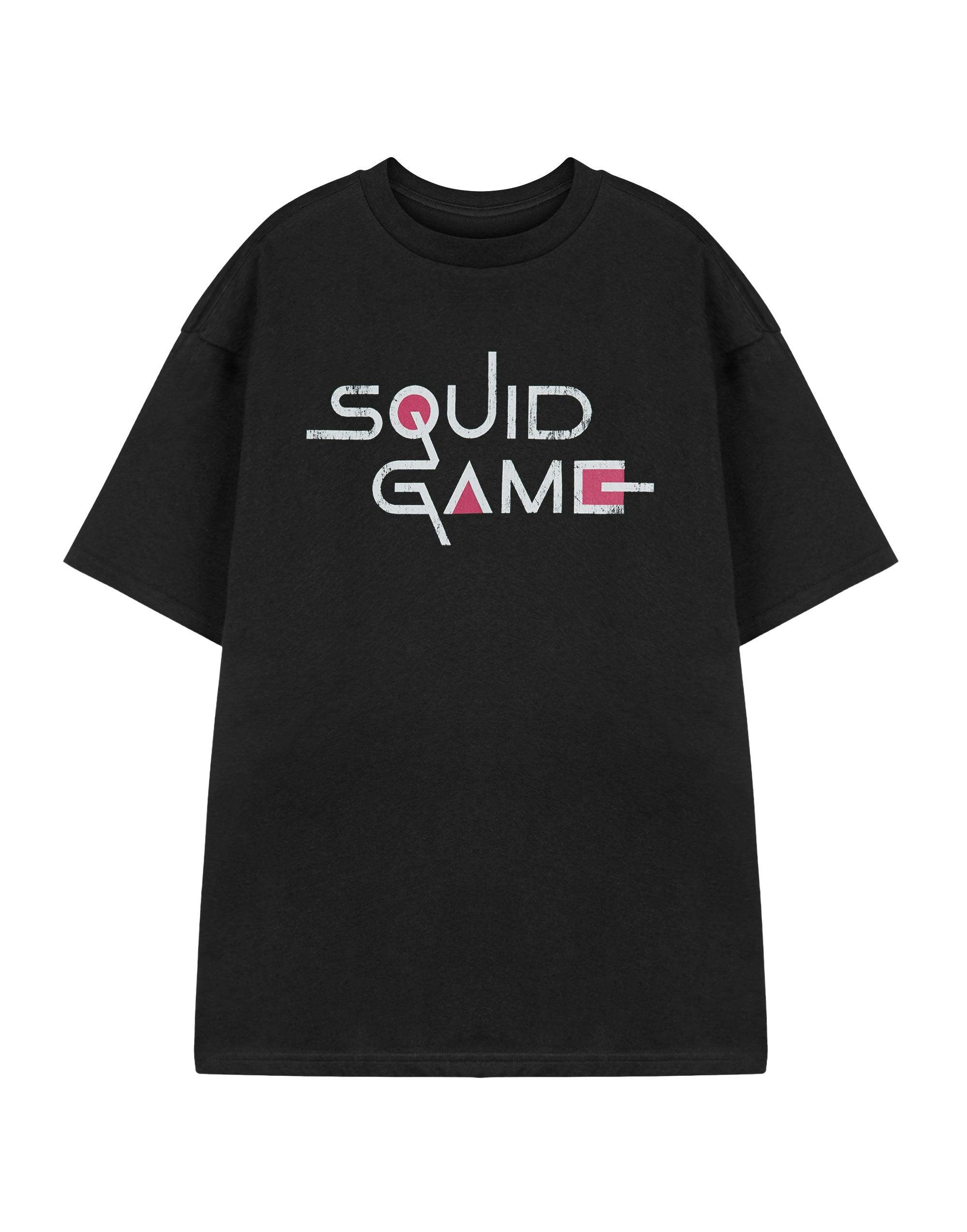 Vanilla Underground Unisex Black Squid Games Logo Short Sleeved T-Shirt - Medium