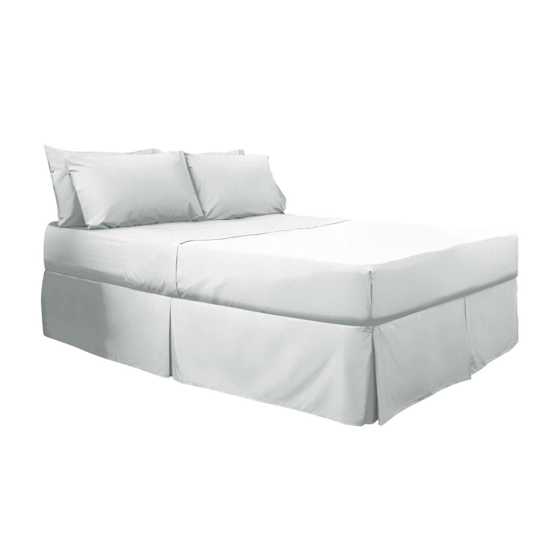 Belledorm White 200 Thread Count Egyptian Blend Platform Valance - Single - 100% Cotton