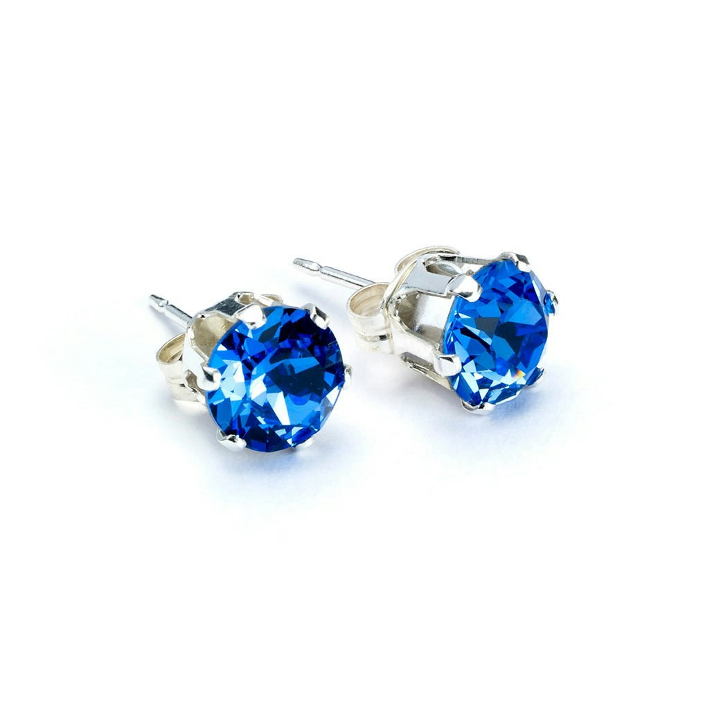 Mylee London Silver Birthstone Stud Earrings - September - No - September