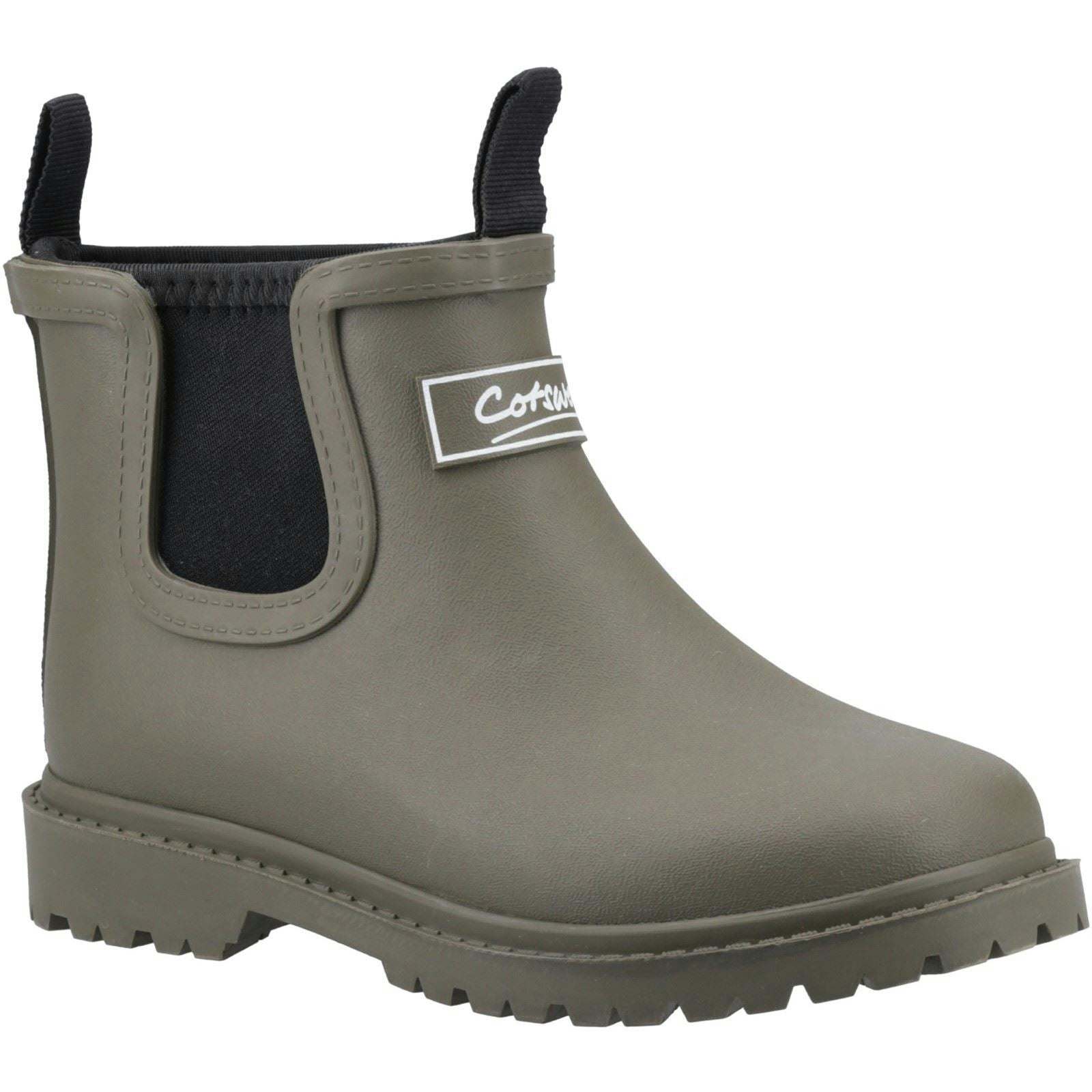 Cotswold Unisex Kids Barton Synthetic Khaki Wellington Boots - Size 13