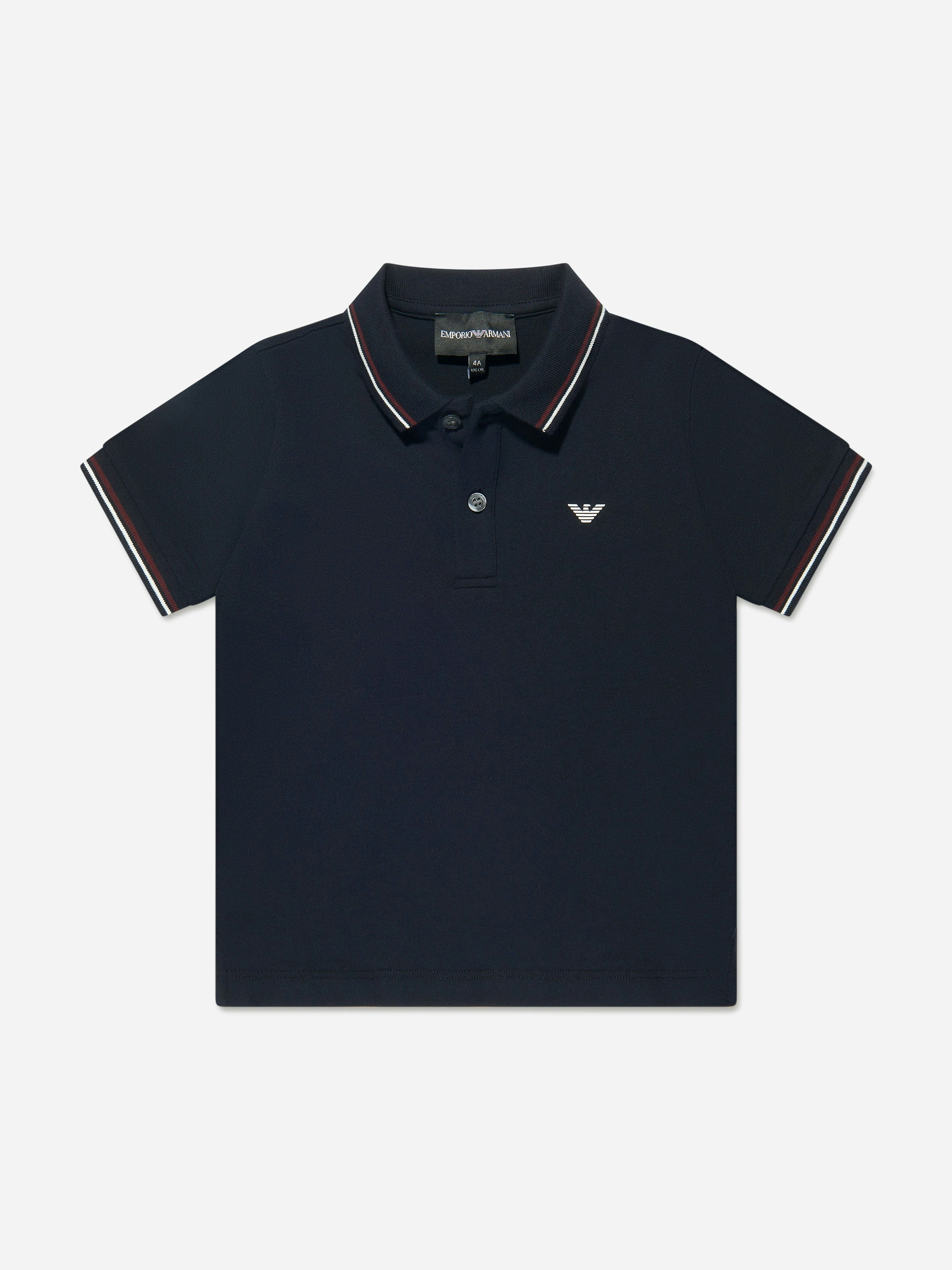 Emporio Armani Boys Logo Polo Shirt In Navy - Navy - 5 Yrs